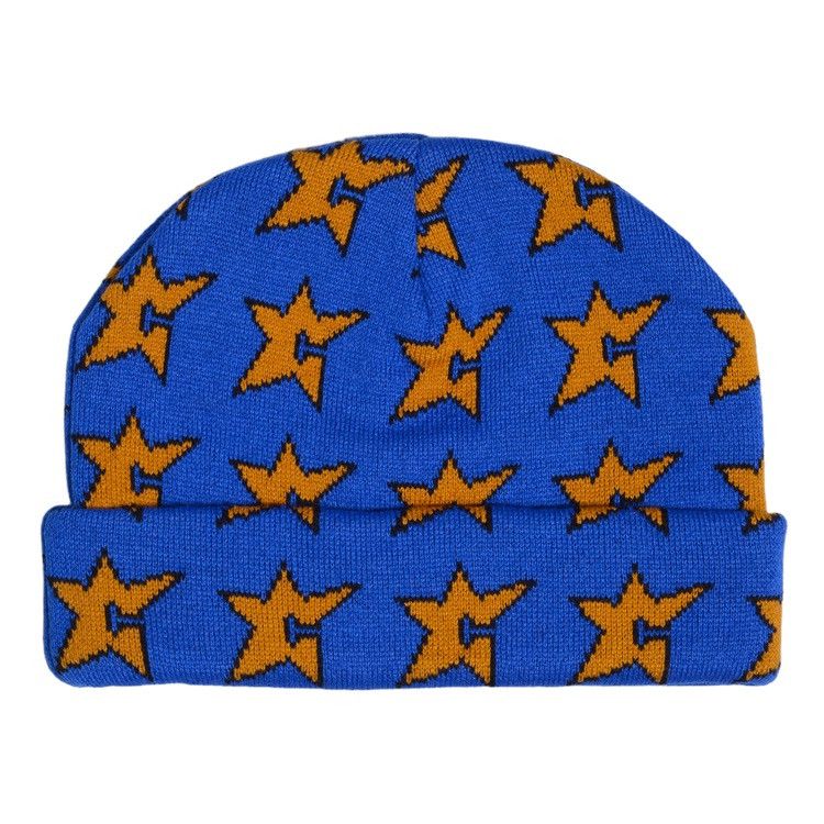 Hype Carpet Company C Star Beanie Hat Blue/Brown NEW DS Grailed
