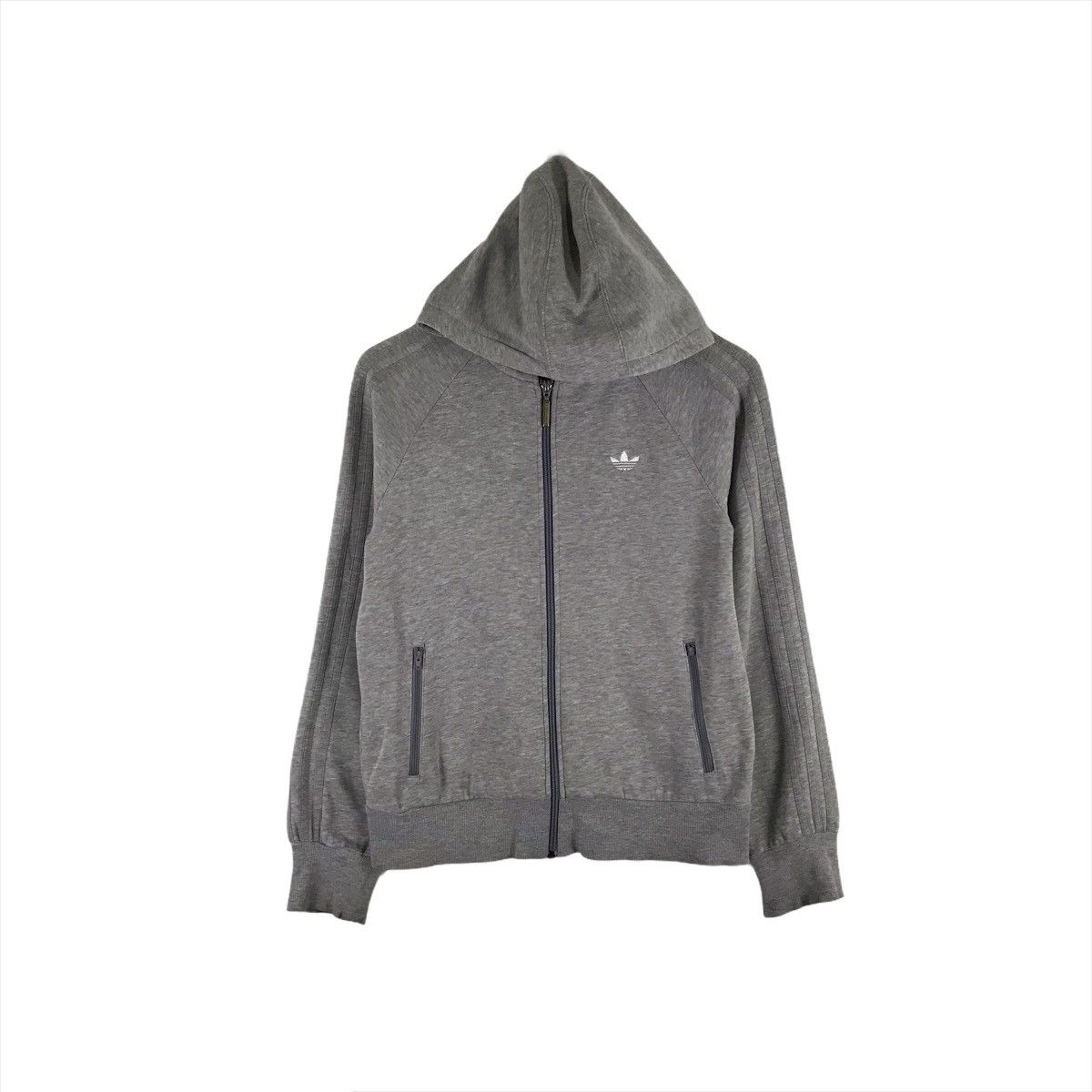 Adidas Vintage Adidas Zipper Hoodie Grey Colour Sweatshirt Size US S / EU 44-46 / 1 - 1 Thumbnail