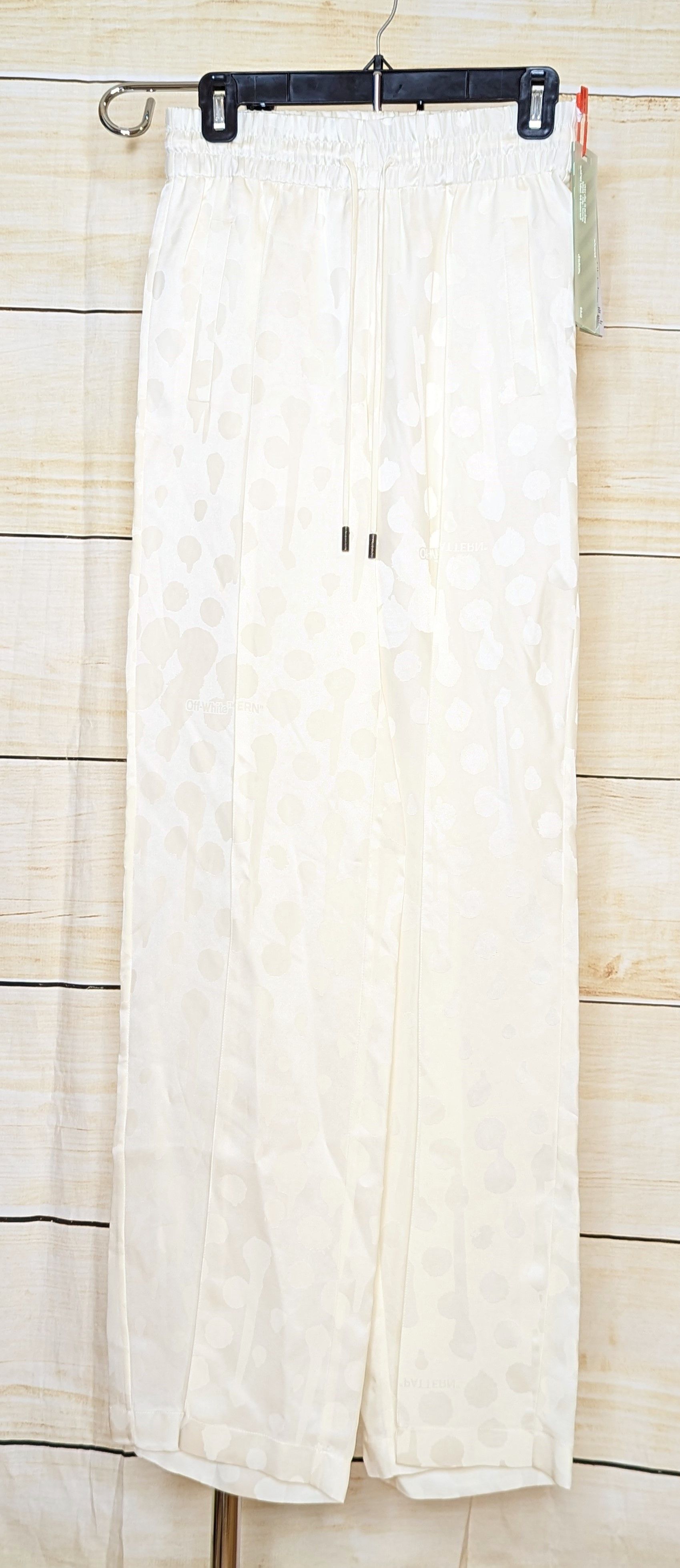 Off-White Polka Dot Silk Pants