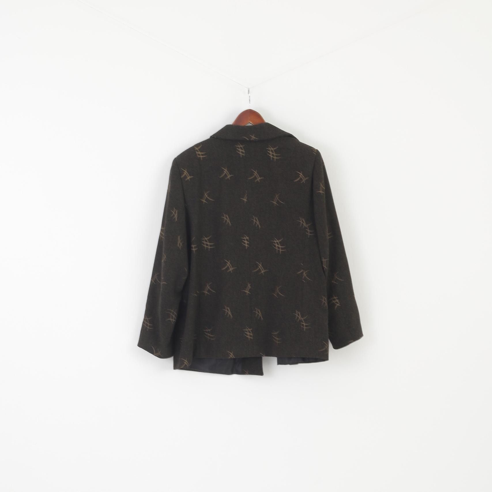 Vintage Vintage Women XL Blazer Black Green 5480 Size XL / US 12-14 / IT 48-50 - 4 Thumbnail