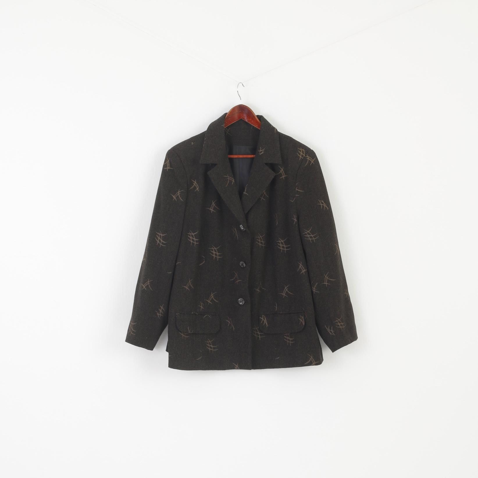 Vintage Vintage Women XL Blazer Black Green 5480 Size XL / US 12-14 / IT 48-50 - 1 Thumbnail