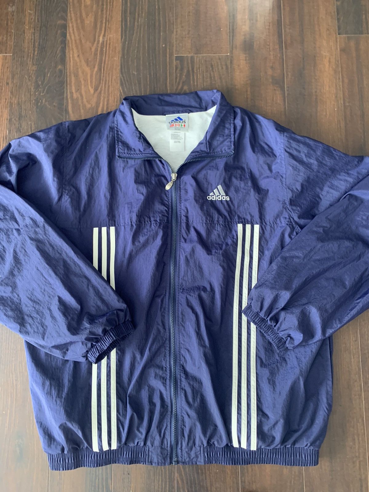 80'S Adidas Windbreaker Men's Size L Vintage polyester yellow type Vintage Second Hand