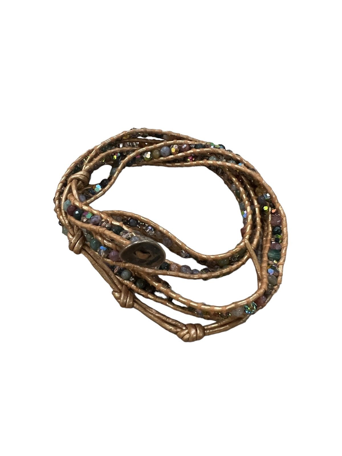 Chan Luu GRAIL🔥Chan Luu 925 Silver Beaded Leather Wrap Bracelet Size ONE SIZE - 2 Thumbnail