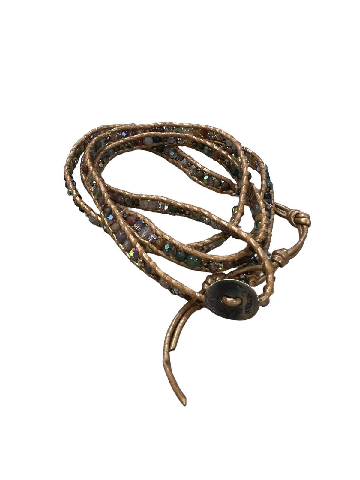 Chan Luu GRAIL🔥Chan Luu 925 Silver Beaded Leather Wrap Bracelet Size ONE SIZE - 1 Thumbnail