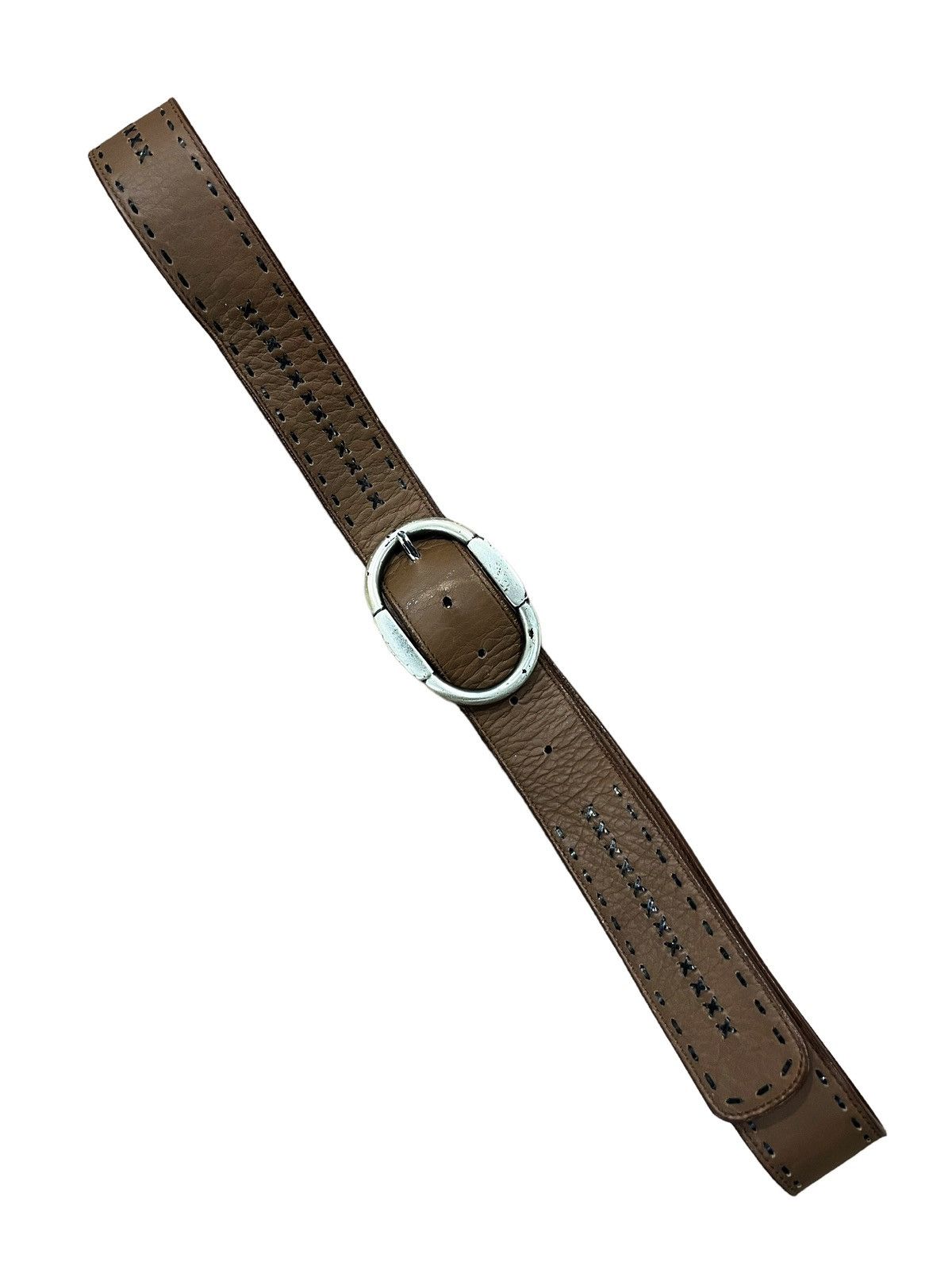 Bottega Veneta OG Bottega Veneta 🇮🇹 Intrecciato Calfskin Buckle Belt Size ONE SIZE - 3 Thumbnail