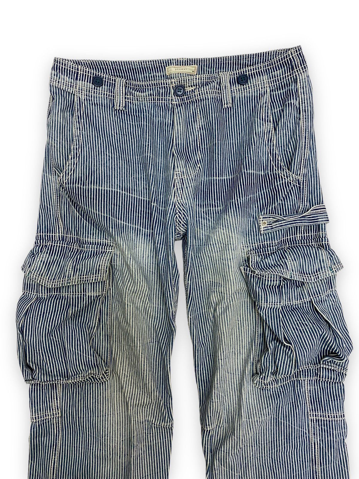 Japanese Brand Japanese Browny Hickory Stripe Cargo Pant Size US 32 / EU 48 - 4 Thumbnail