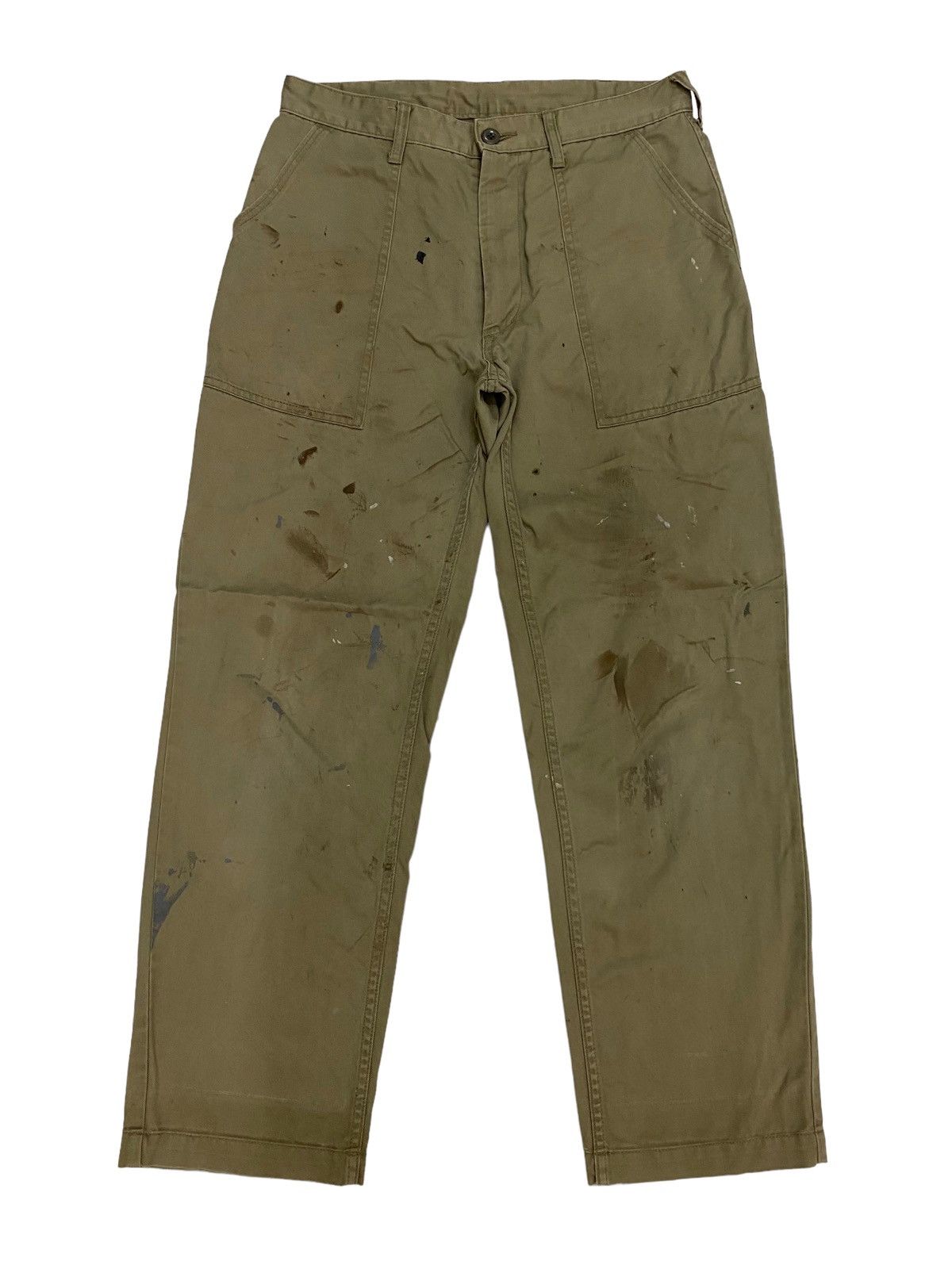 image of Archival Clothing x Military Vintage Distressed Painted Army Pant, Men's (Size 31)