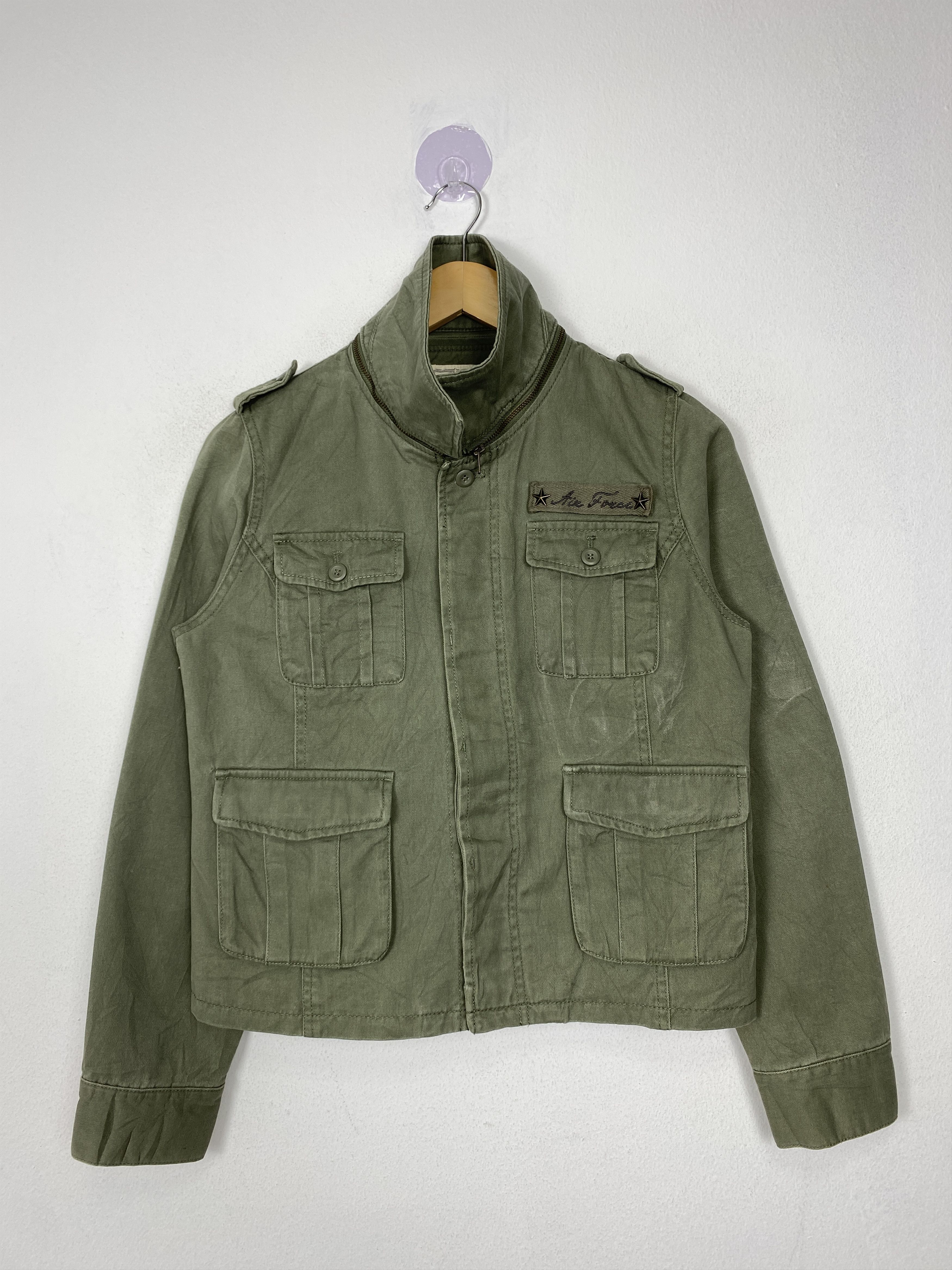 Vintage Vintage Air Force Button Up Jacket J1539 Size US S / EU 44-46 / 1 - 1 Thumbnail