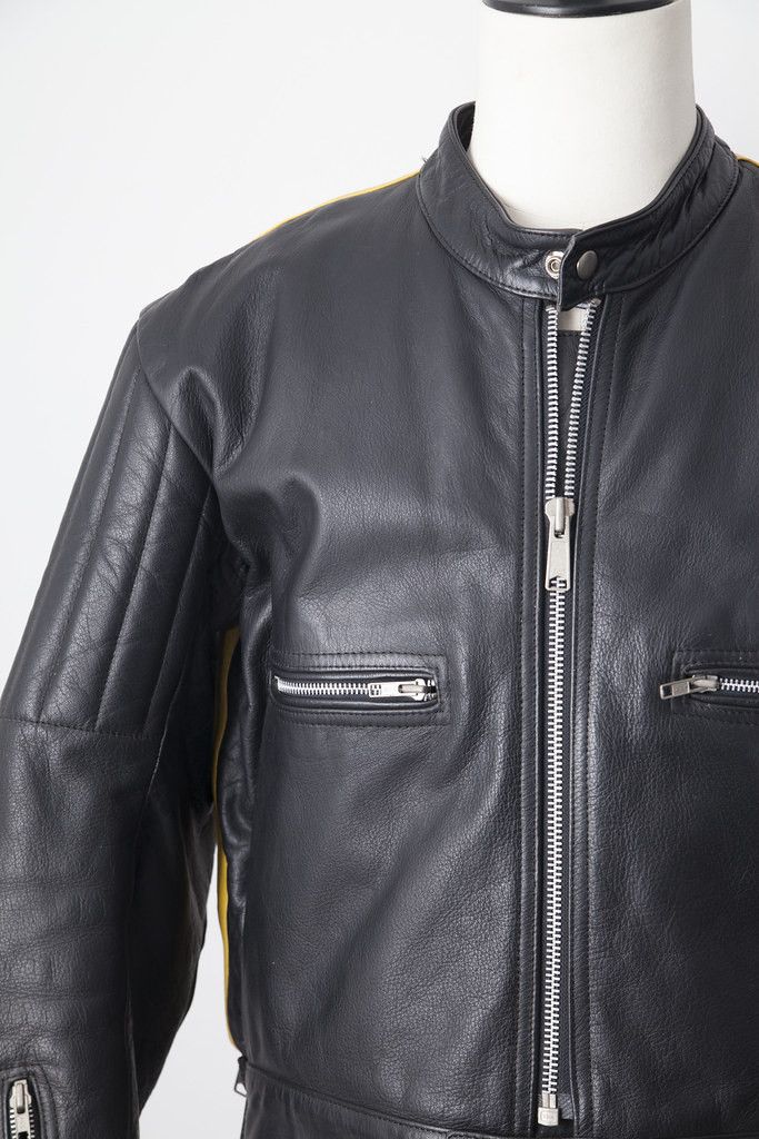 Vintage 1990's leather moto jacket Size US M / EU 48-50 / 2 - 2 Thumbnail