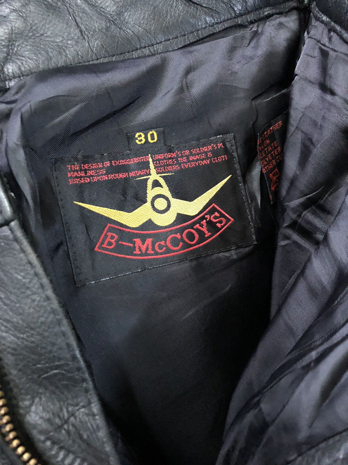 The Real McCoy's 1990s B-Mccoy's leather flared #1677 Size US 30 / EU 46 - 6 Thumbnail