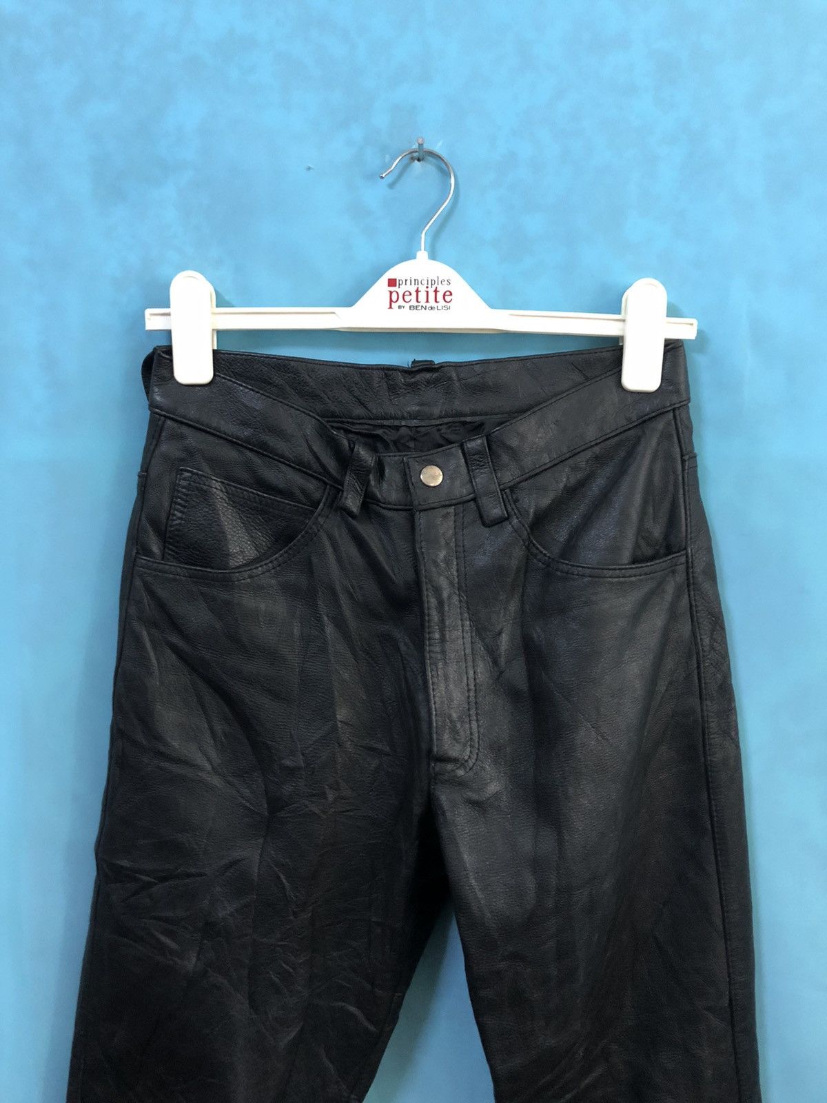 The Real McCoy's 1990s B-Mccoy's leather flared #1677 Size US 30 / EU 46 - 8 Thumbnail