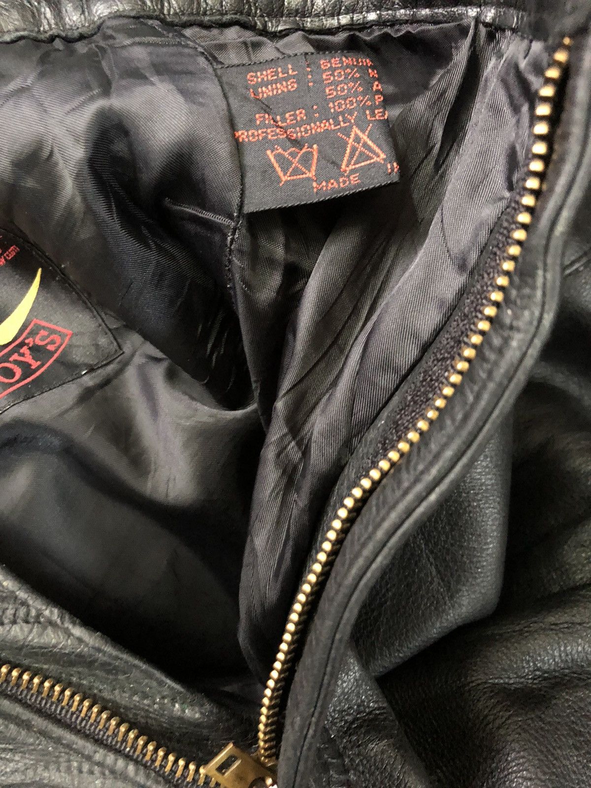 The Real McCoy's 1990s B-Mccoy's leather flared #1677 Size US 30 / EU 46 - 5 Thumbnail