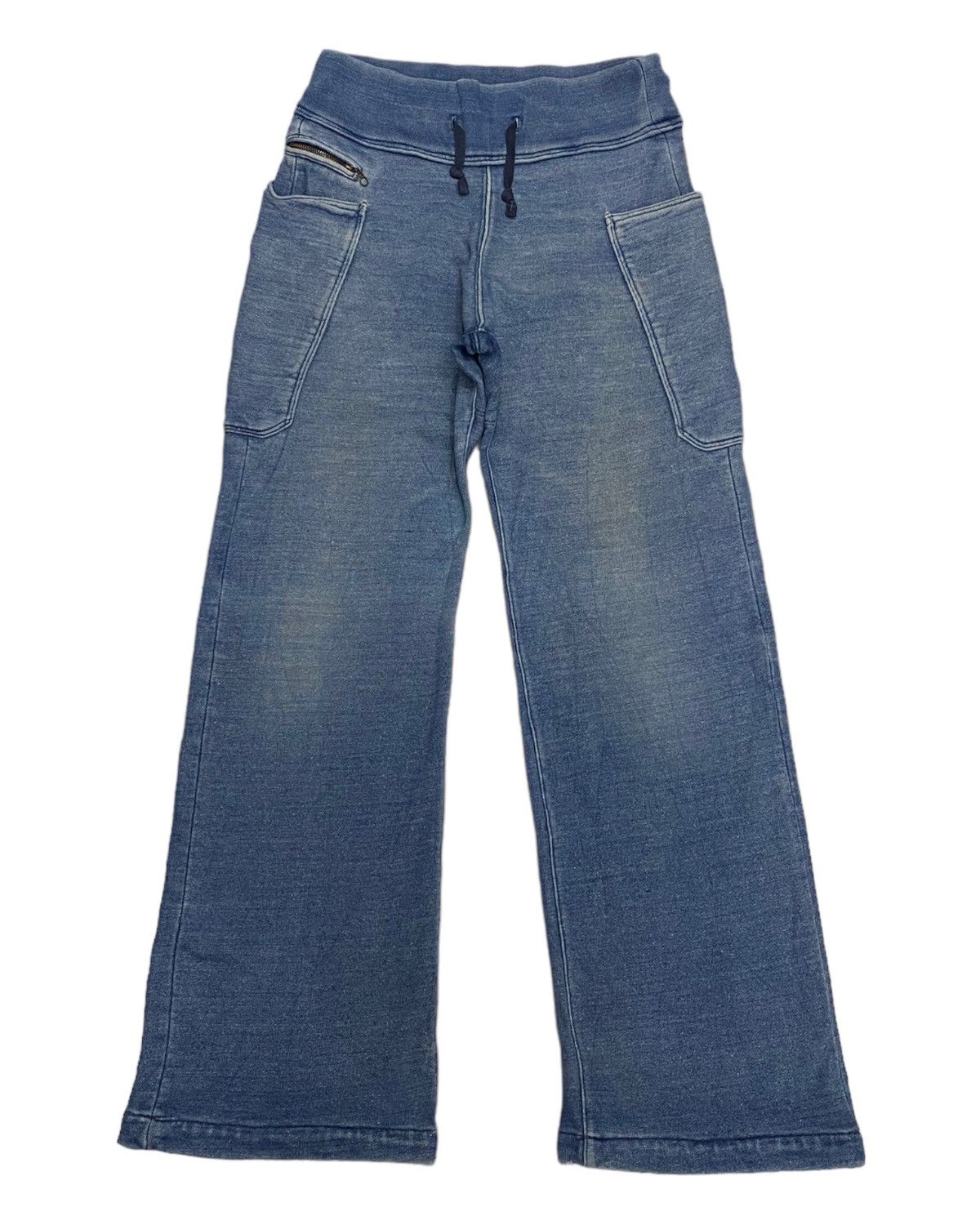 Kapital Cotton Linen Siamese Stripe Rude Baggy Pants