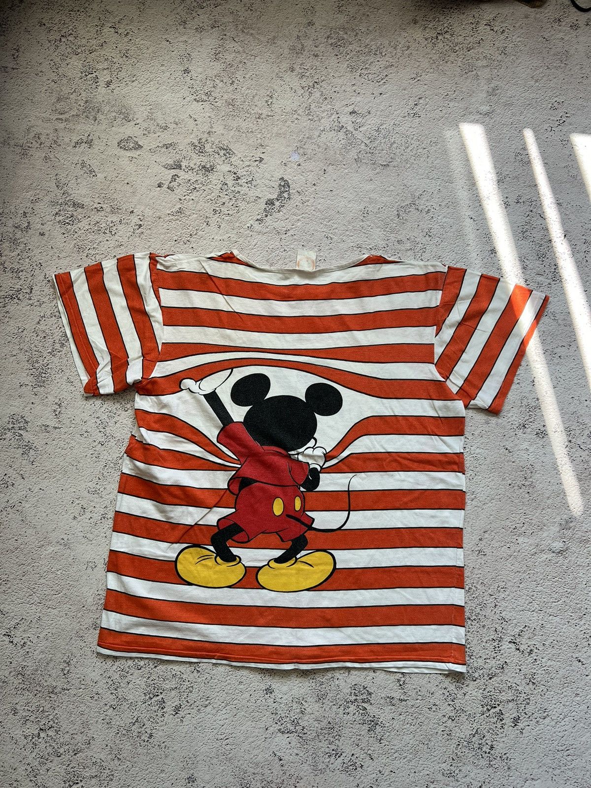 Disney × Vintage 80s 🔥 Fanta Promo Mickey Mouse Striped t-shirt Size US L / EU 52-54 / 3 - 9 Thumbnail