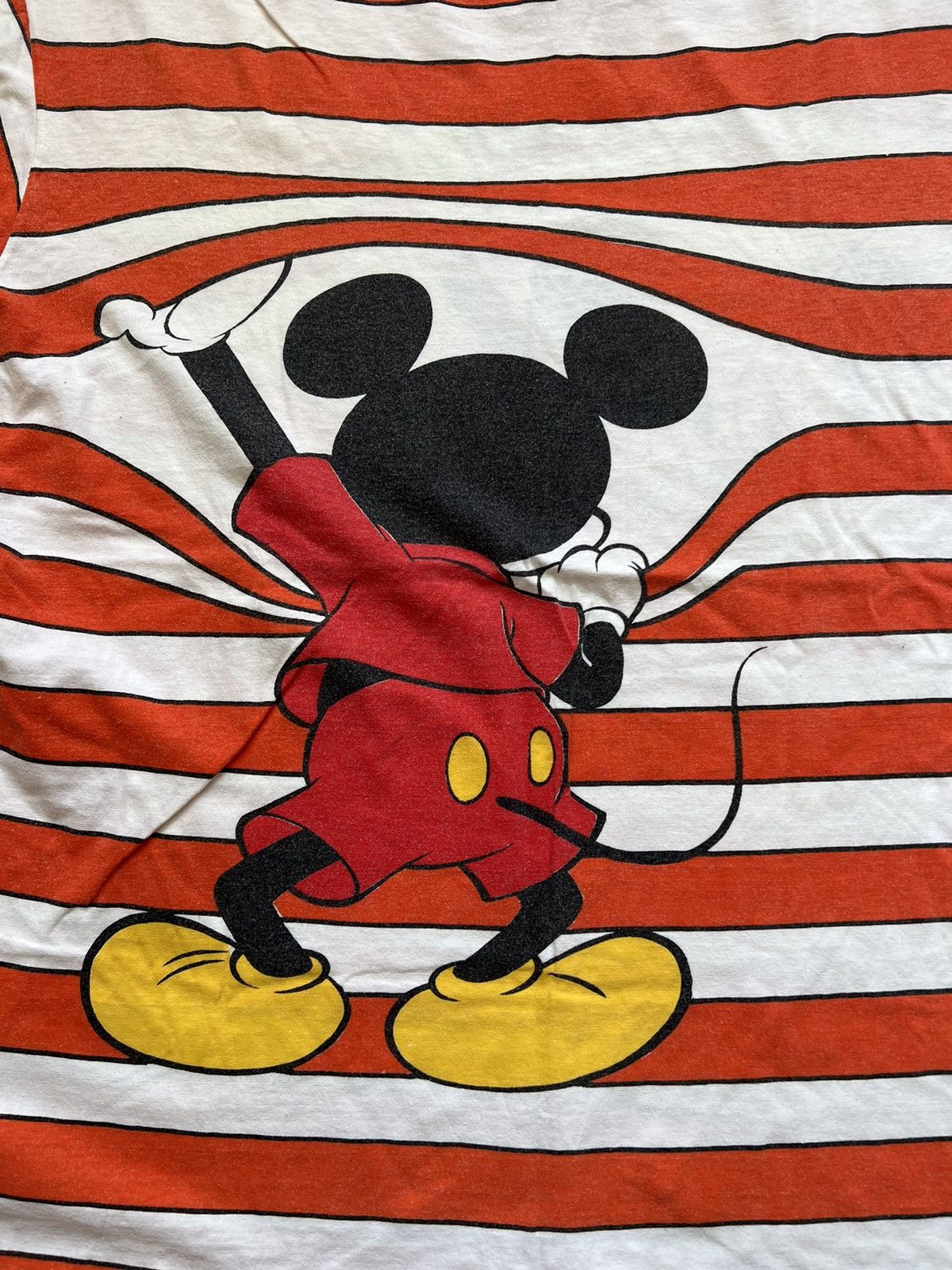 Disney × Vintage 80s 🔥 Fanta Promo Mickey Mouse Striped t-shirt Size US L / EU 52-54 / 3 - 10 Thumbnail