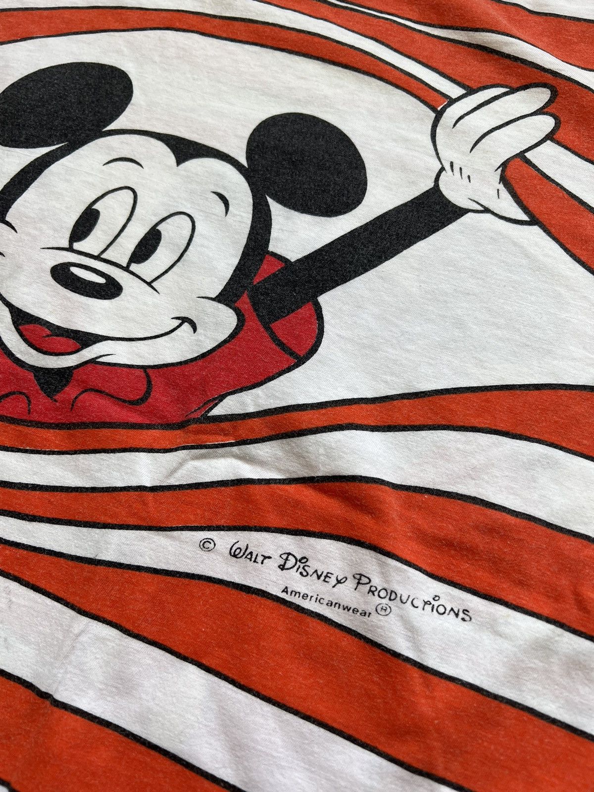 Disney × Vintage 80s 🔥 Fanta Promo Mickey Mouse Striped t-shirt Size US L / EU 52-54 / 3 - 5 Thumbnail