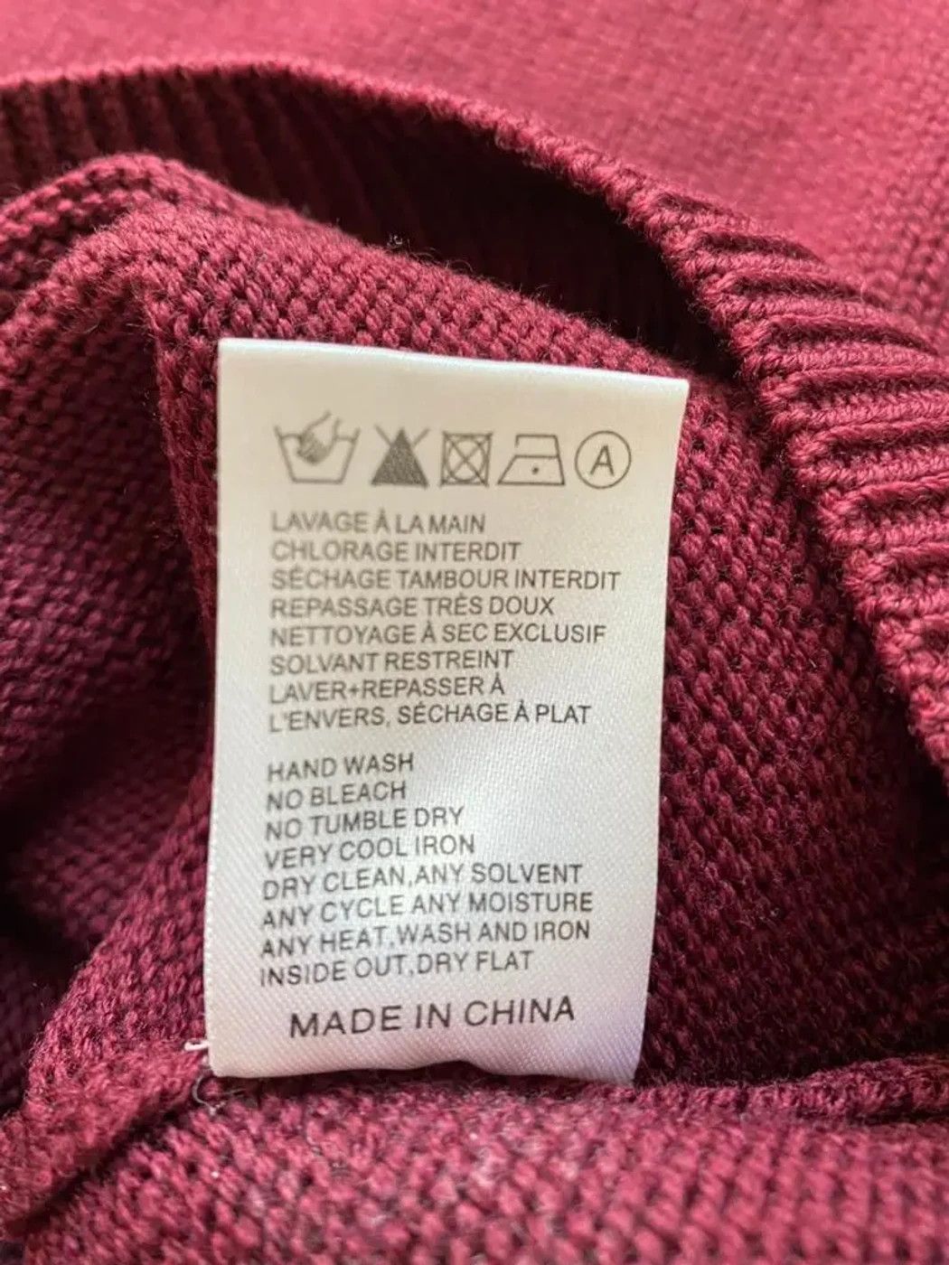 Carven ⚡️QUICK SALE⚡️Carven Burgundy Merino Knit Sweater Buttons Size S / US 4 / IT 40 - 5 Thumbnail