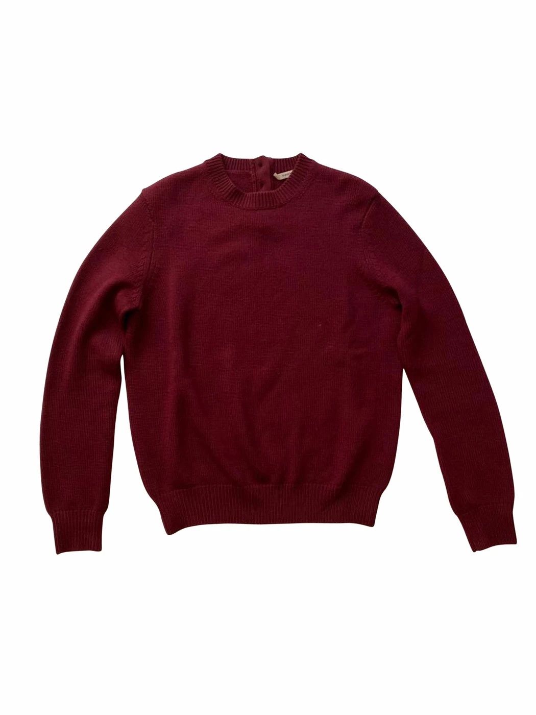 Carven ⚡️QUICK SALE⚡️Carven Burgundy Merino Knit Sweater Buttons Size S / US 4 / IT 40 - 1 Thumbnail