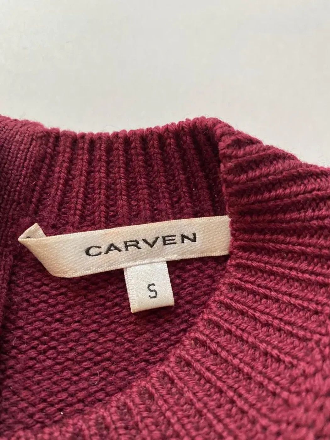 Carven ⚡️QUICK SALE⚡️Carven Burgundy Merino Knit Sweater Buttons Size S / US 4 / IT 40 - 3 Thumbnail