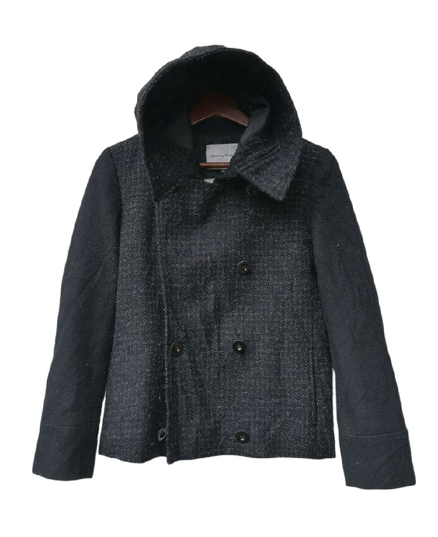 image of Harris Tweed Haris Tweed Wool Hoodie Jacket (Girl) in Navy, Men's (Size Medium)