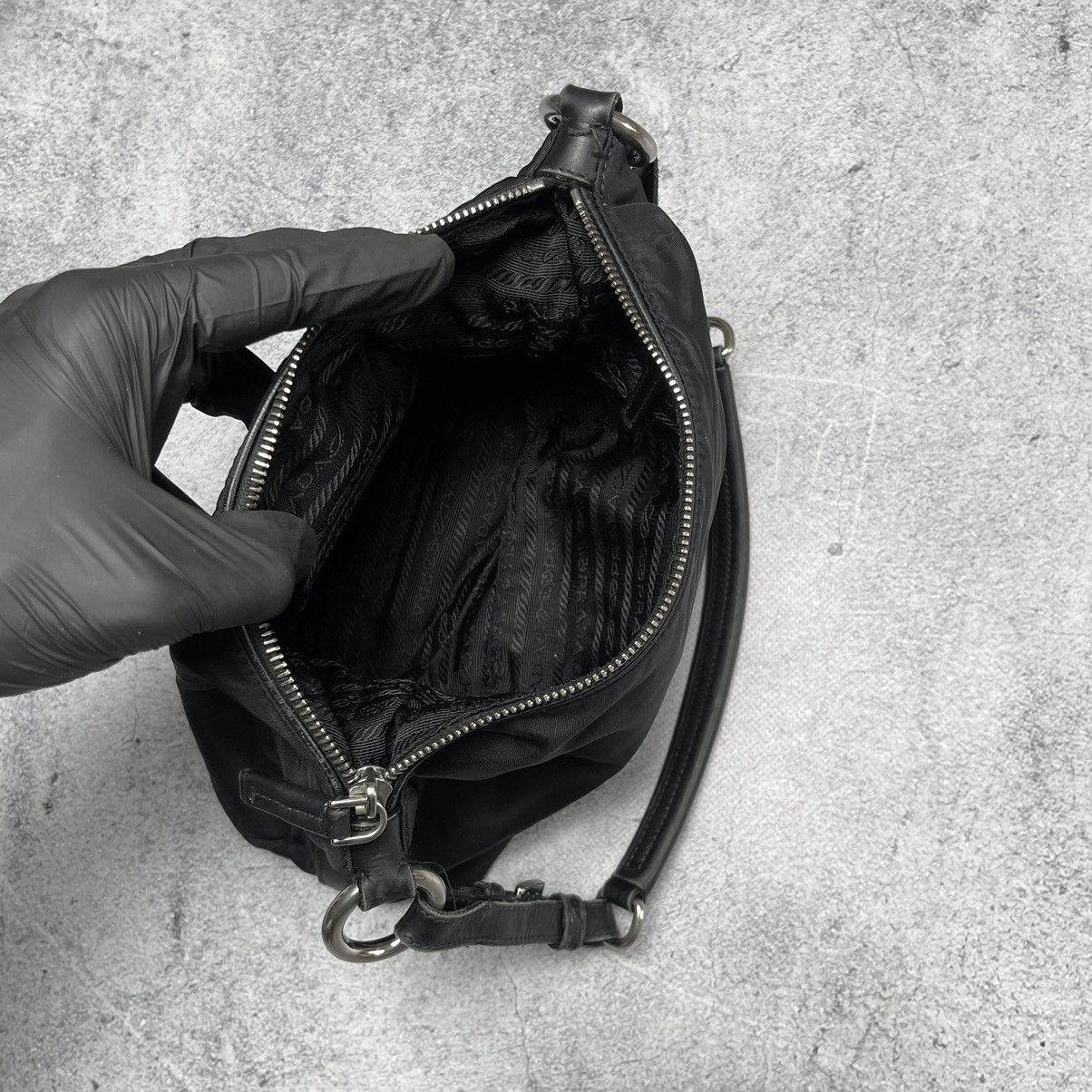 Prada Prada Nylon Black Bag With Logo Size ONE SIZE - 7 Thumbnail