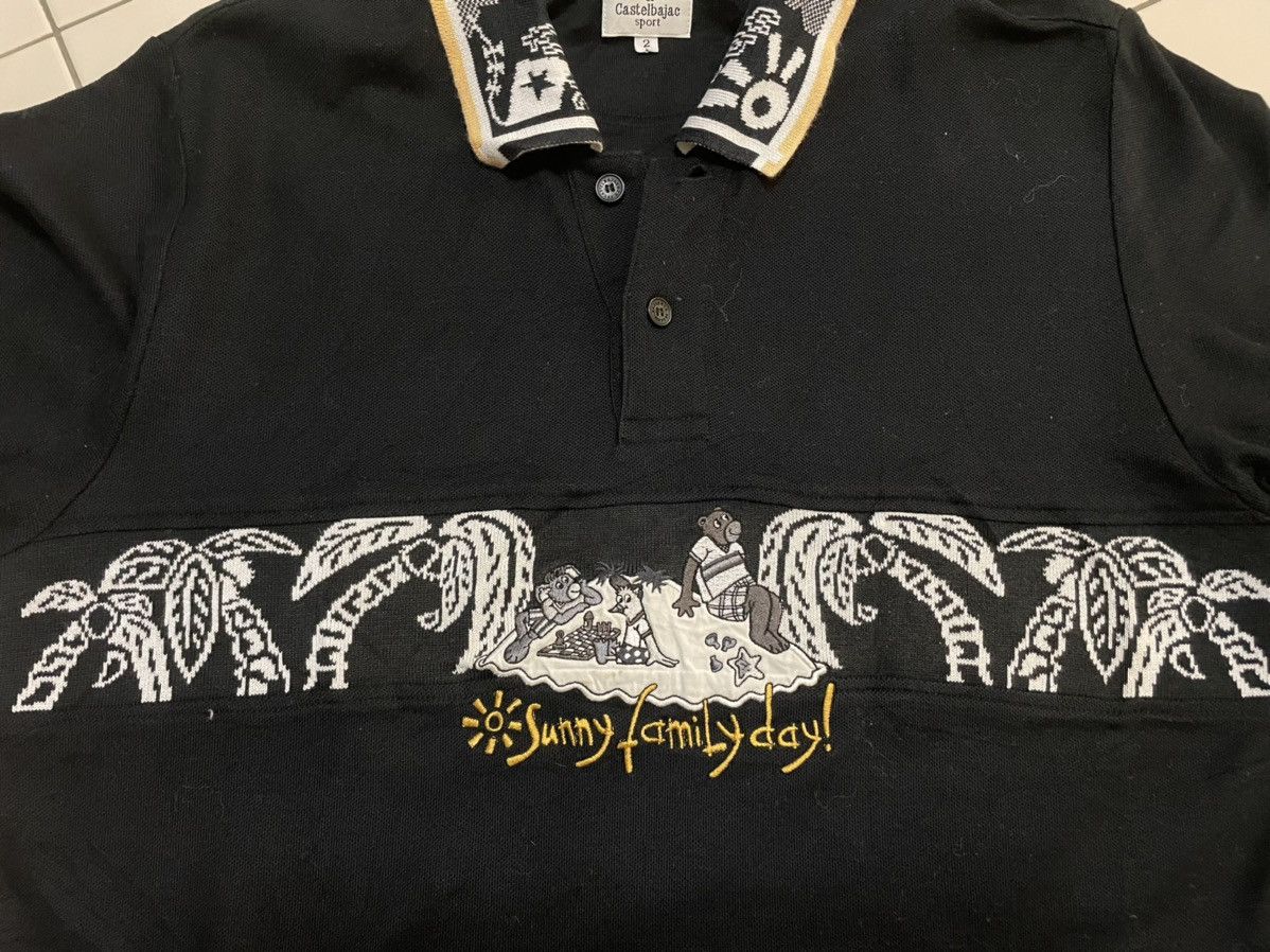 Japanese Brand × Jean Charles De Castelbajac Jeans Charles De Castelbajac Embroidery Art Polo Tee Size US S / EU 44-46 / 1 - 5 Thumbnail