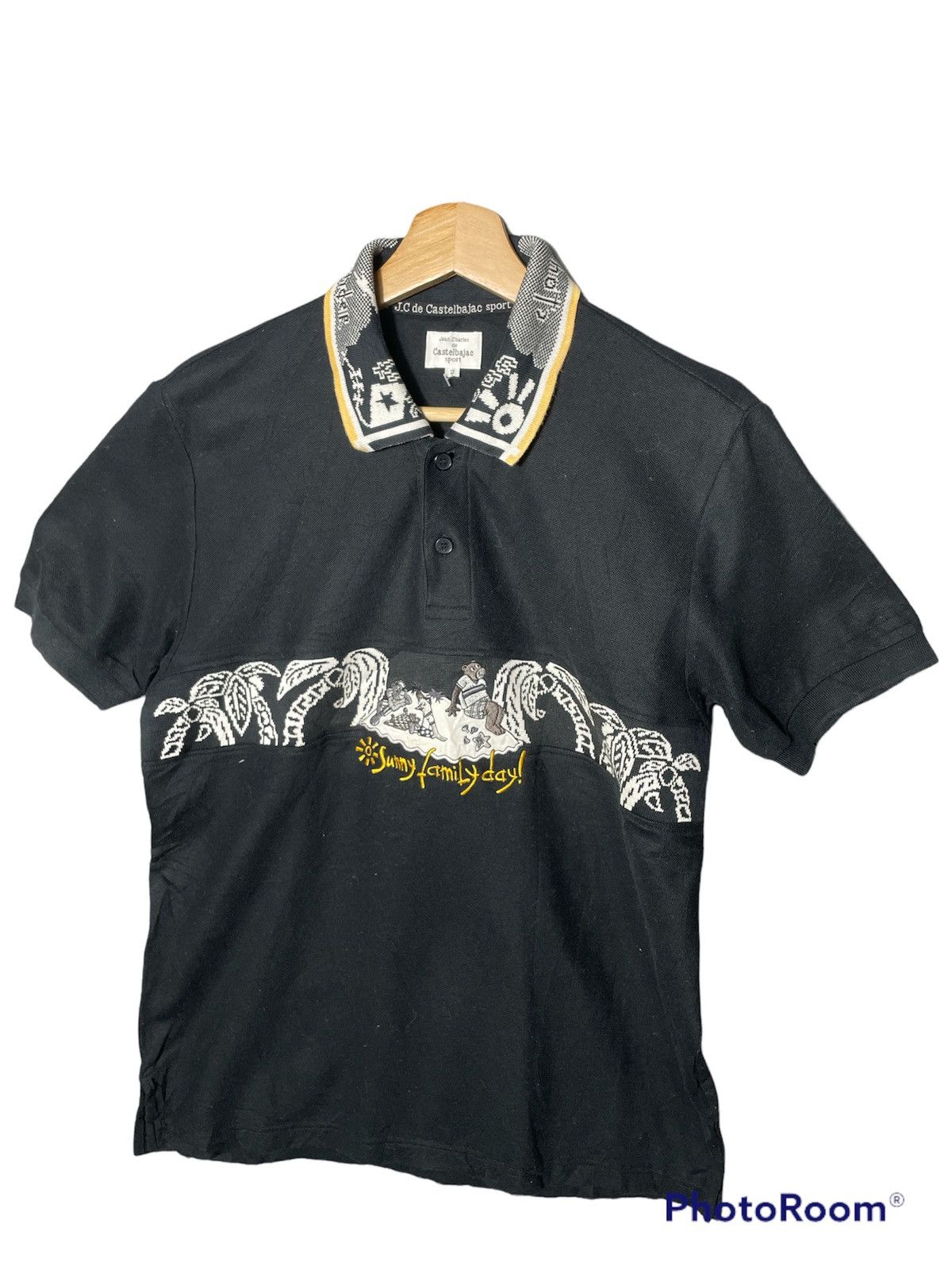 Japanese Brand × Jean Charles De Castelbajac Jeans Charles De Castelbajac Embroidery Art Polo Tee Size US S / EU 44-46 / 1 - 1 Thumbnail