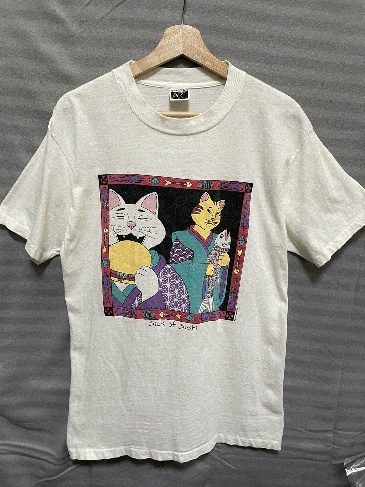 Vintage Rare Vintage Fabric Art By Rebecca Lee Baldwin 90s tee Size US L / EU 52-54 / 3 - 1 Thumbnail
