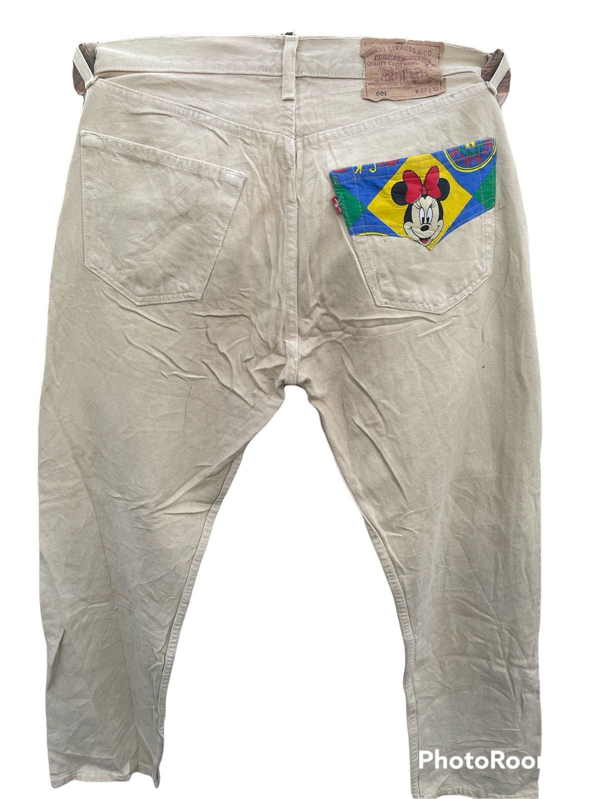 Levi's Rare Levis 501 Custome Mickey & Minnie Distressed look Size US 32 / EU 48 - 2 Thumbnail