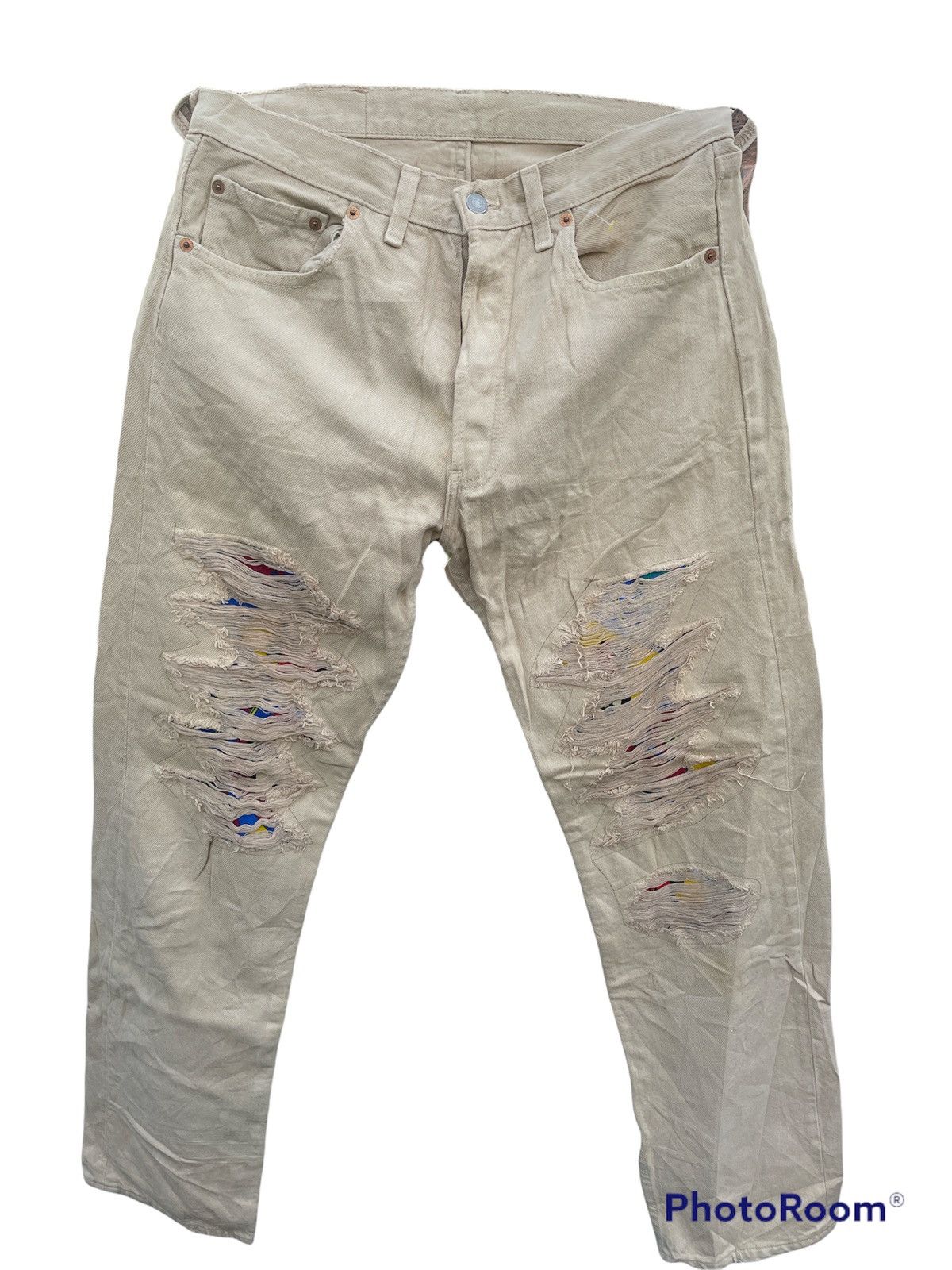 Levi's Rare Levis 501 Custome Mickey & Minnie Distressed look Size US 32 / EU 48 - 1 Thumbnail
