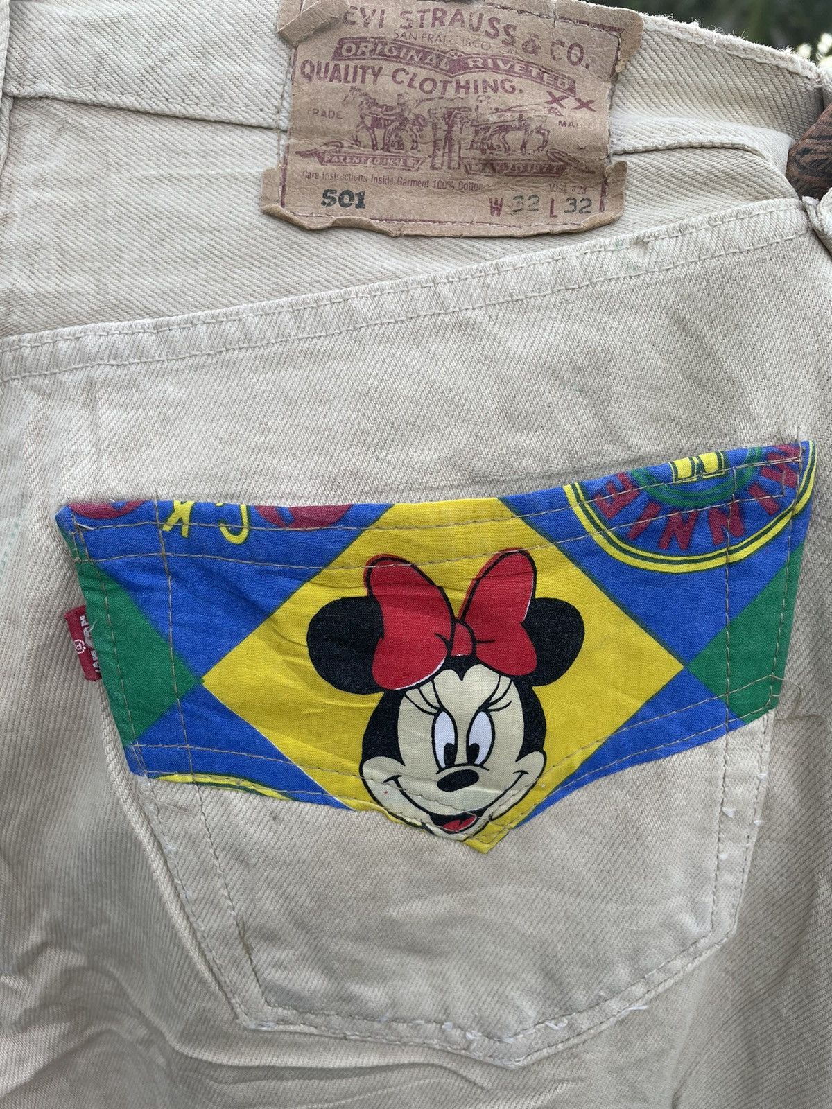 Levi's Rare Levis 501 Custome Mickey & Minnie Distressed look Size US 32 / EU 48 - 3 Thumbnail