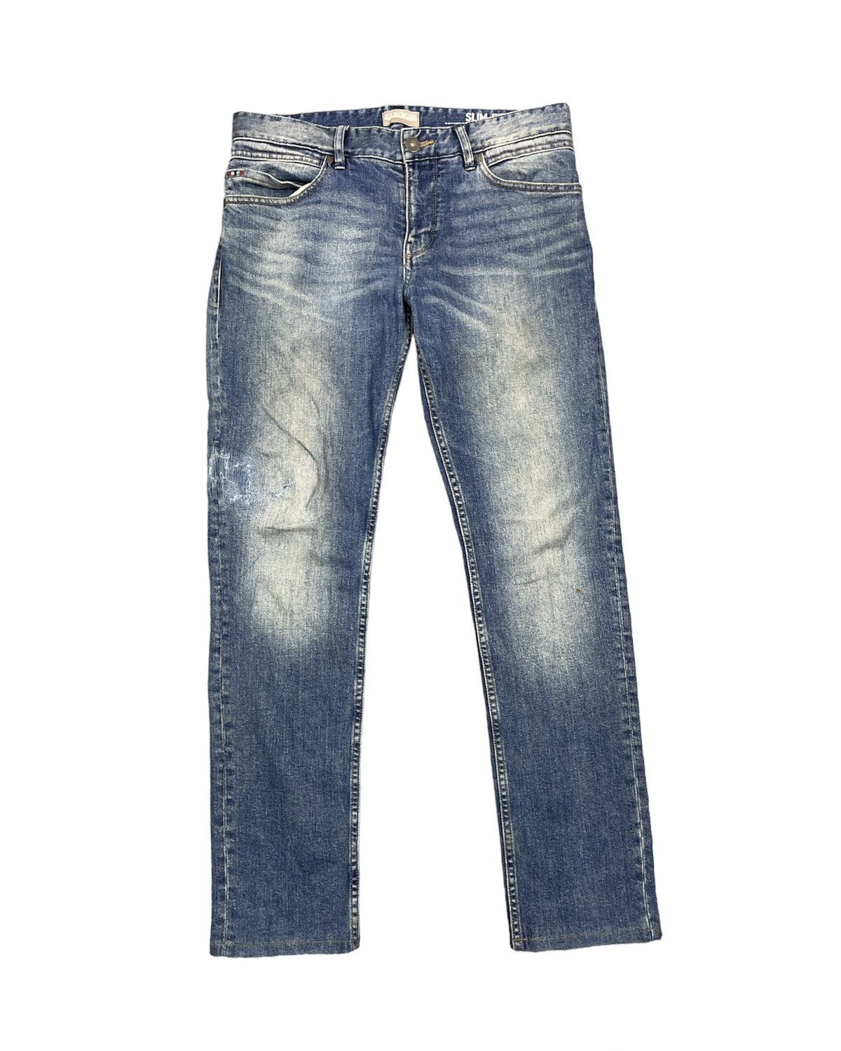 Napapijri × Vintage Vintage Napapijri Slim Fit Jeans Stretch Faded Blue Wash Size US 34 / EU 50 - 2 Thumbnail