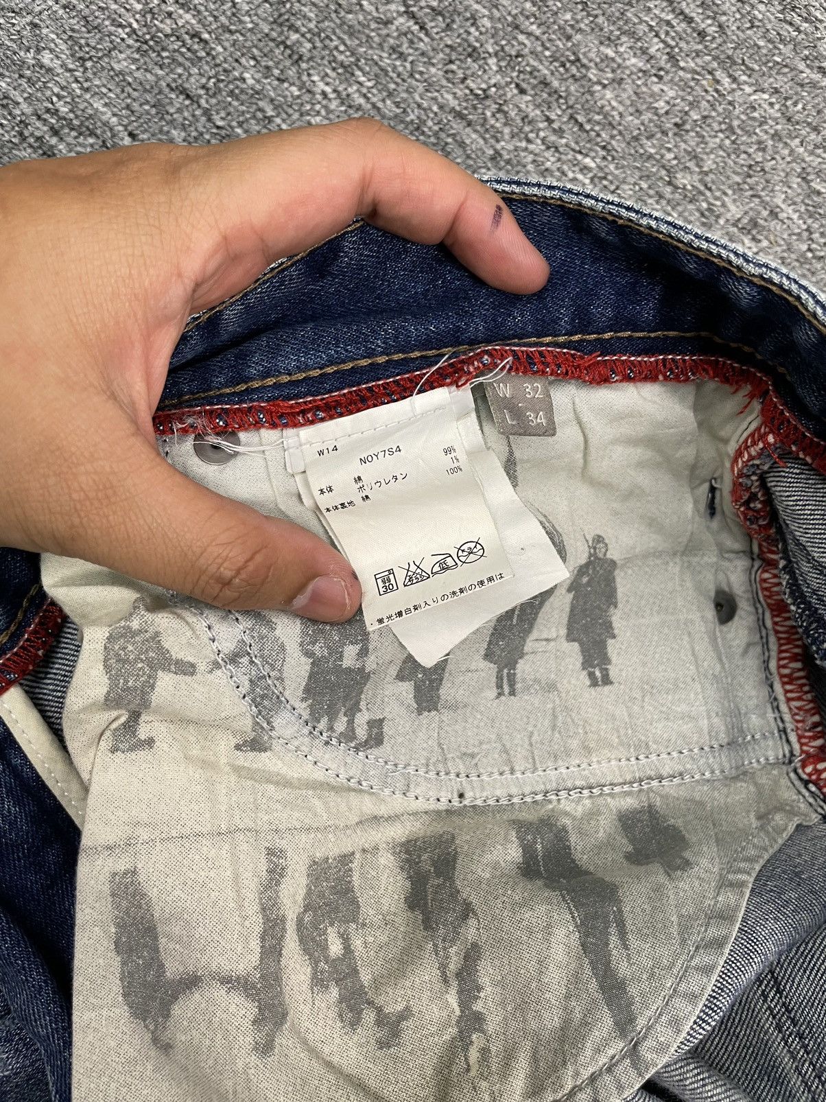 Napapijri × Vintage Vintage Napapijri Slim Fit Jeans Stretch Faded Blue Wash Size US 34 / EU 50 - 5 Thumbnail