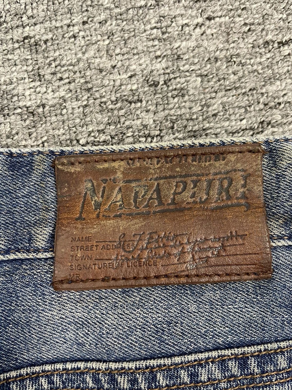 Napapijri × Vintage Vintage Napapijri Slim Fit Jeans Stretch Faded Blue Wash Size US 34 / EU 50 - 7 Thumbnail