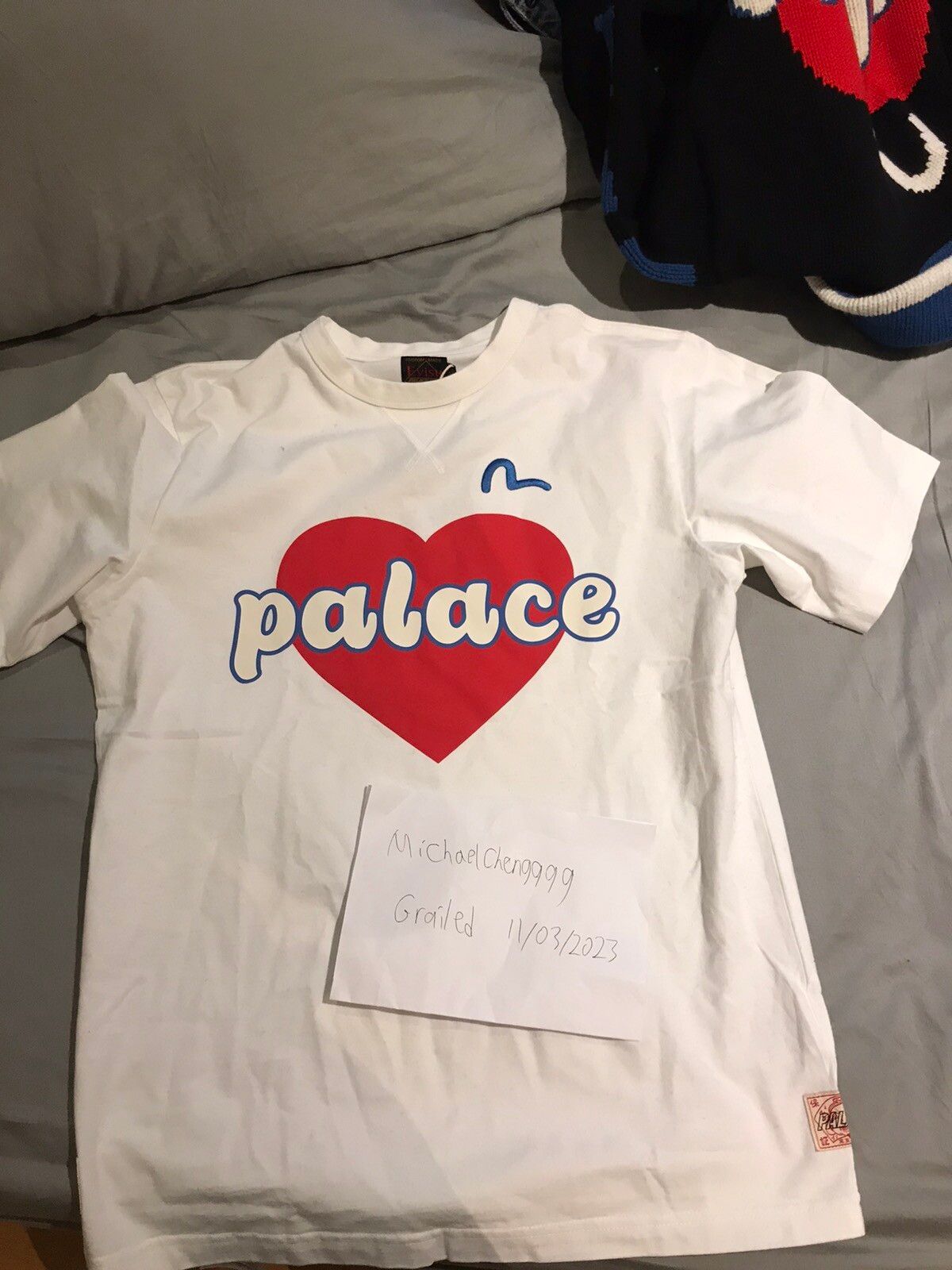 Palace Palace Evisu Heart T-Shirt | Grailed