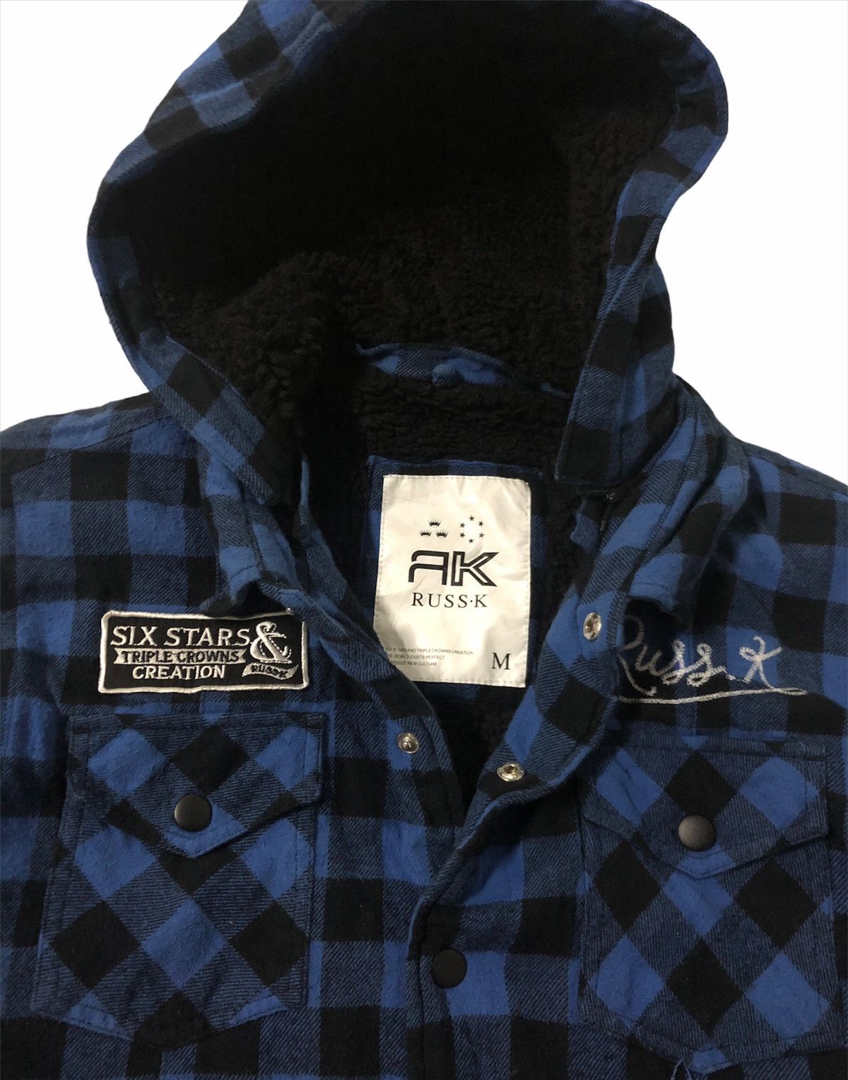 Japanese Brand Russ K Button Flap Jacket Fleece Sherpa Inside With Hoodies Size US M / EU 48-50 / 2 - 6 Thumbnail