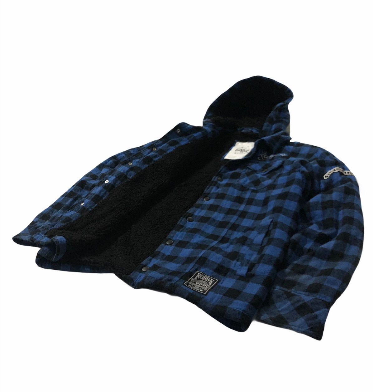 Japanese Brand Russ K Button Flap Jacket Fleece Sherpa Inside With Hoodies Size US M / EU 48-50 / 2 - 3 Thumbnail