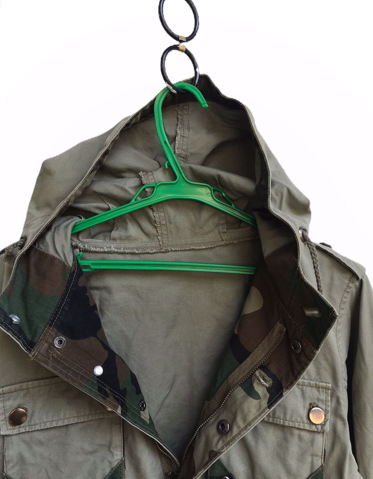 Vintage 🔥Sue Brand Military Jacket With Hoodies Size US S / EU 44-46 / 1 - 5 Thumbnail