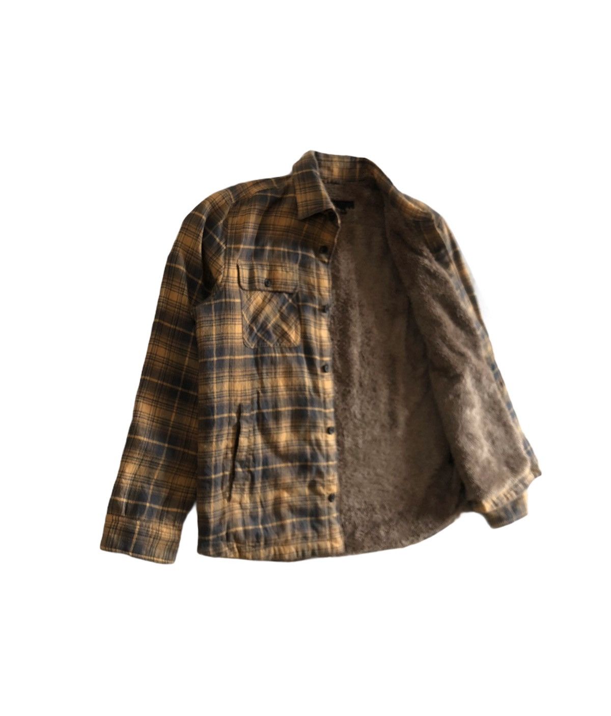 Uniqlo 🔥Uniqlo Flannel Button Jacket Faux Fur Inside Size US M / EU 48-50 / 2 - 5 Thumbnail