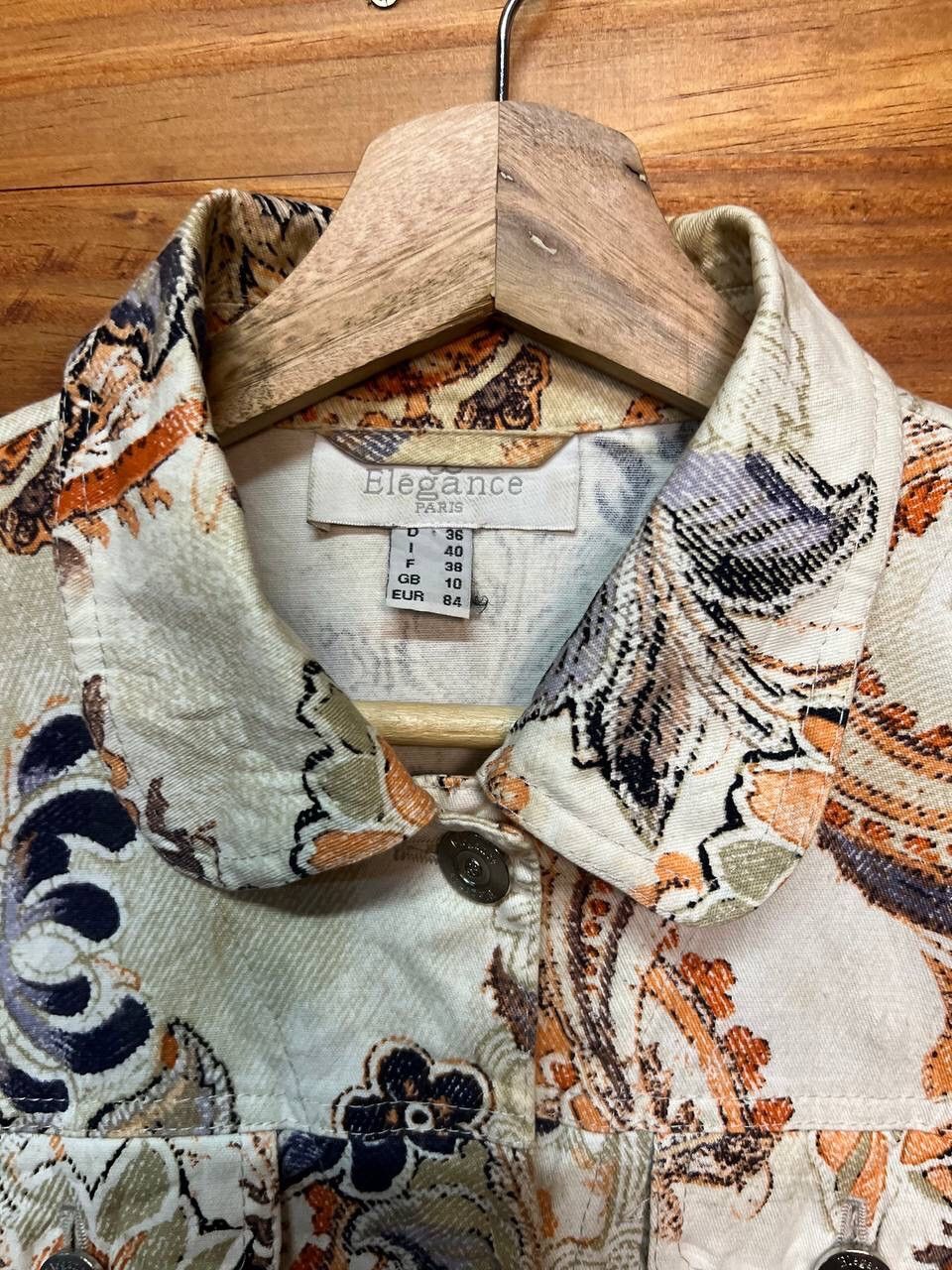 Japanese Brand ELEGANCE PARIS FLORAL COTTON JACKET Size US S / EU 44-46 / 1 - 11 Thumbnail