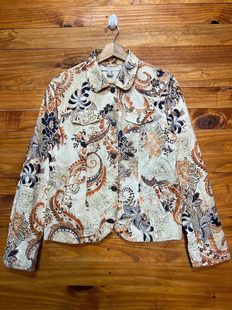 Japanese Brand ELEGANCE PARIS FLORAL COTTON JACKET Size US S / EU 44-46 / 1 - 3 Thumbnail