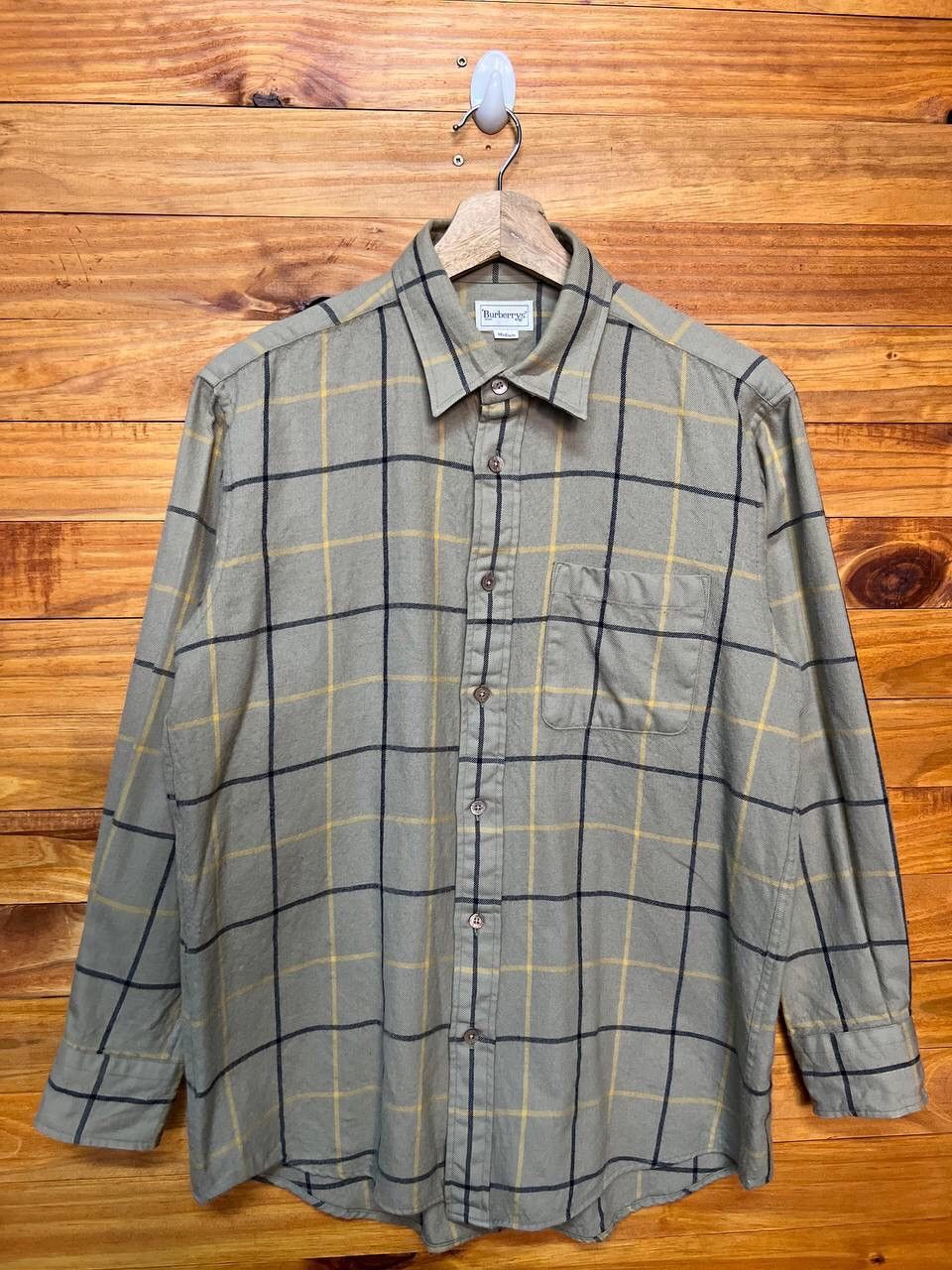 Burberry BURBERRY WOOL SHIRT Size US M / EU 48-50 / 2 - 1 Thumbnail