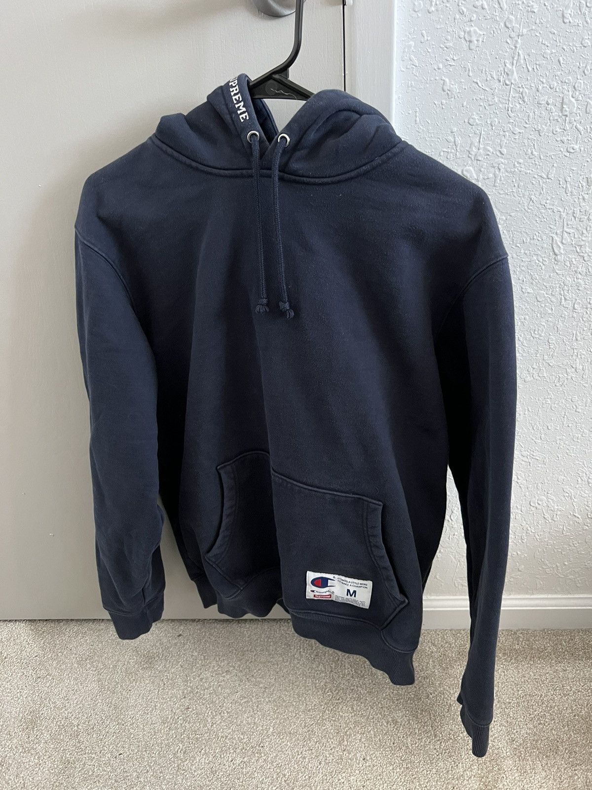 Supreme Champion Hooded Sweatshirt (SS18) Navy Men's - SS18 - US