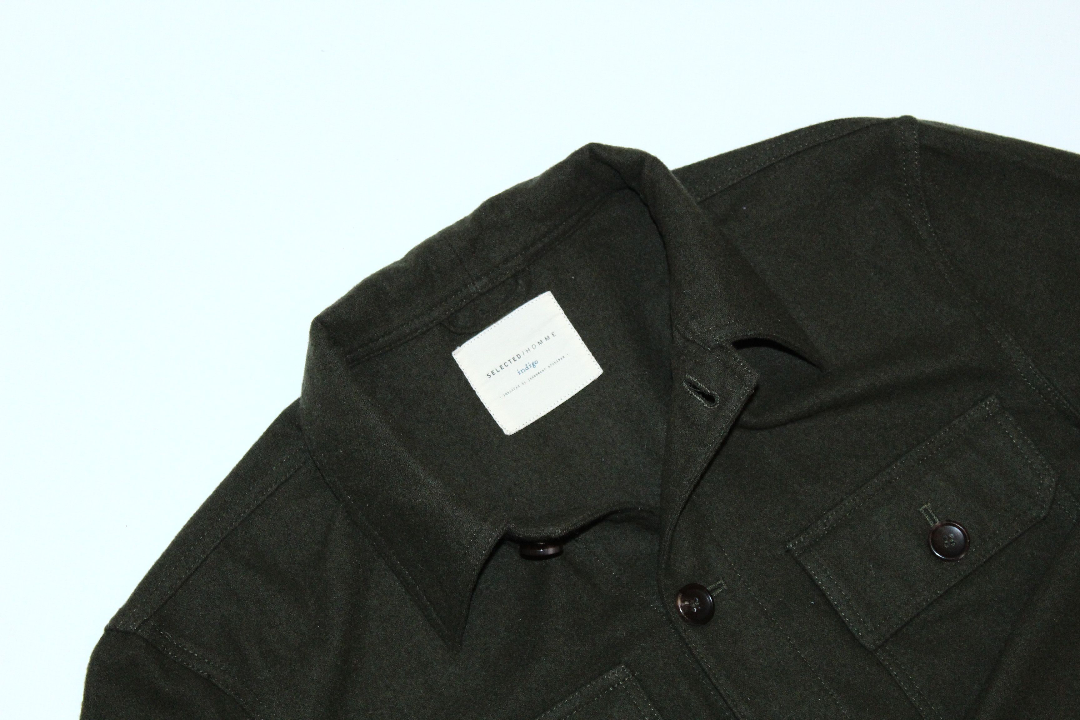 Selected Homme Selected/Home Indigo Archive Wool blend military over shirt Size US M / EU 48-50 / 2 - 2 Thumbnail