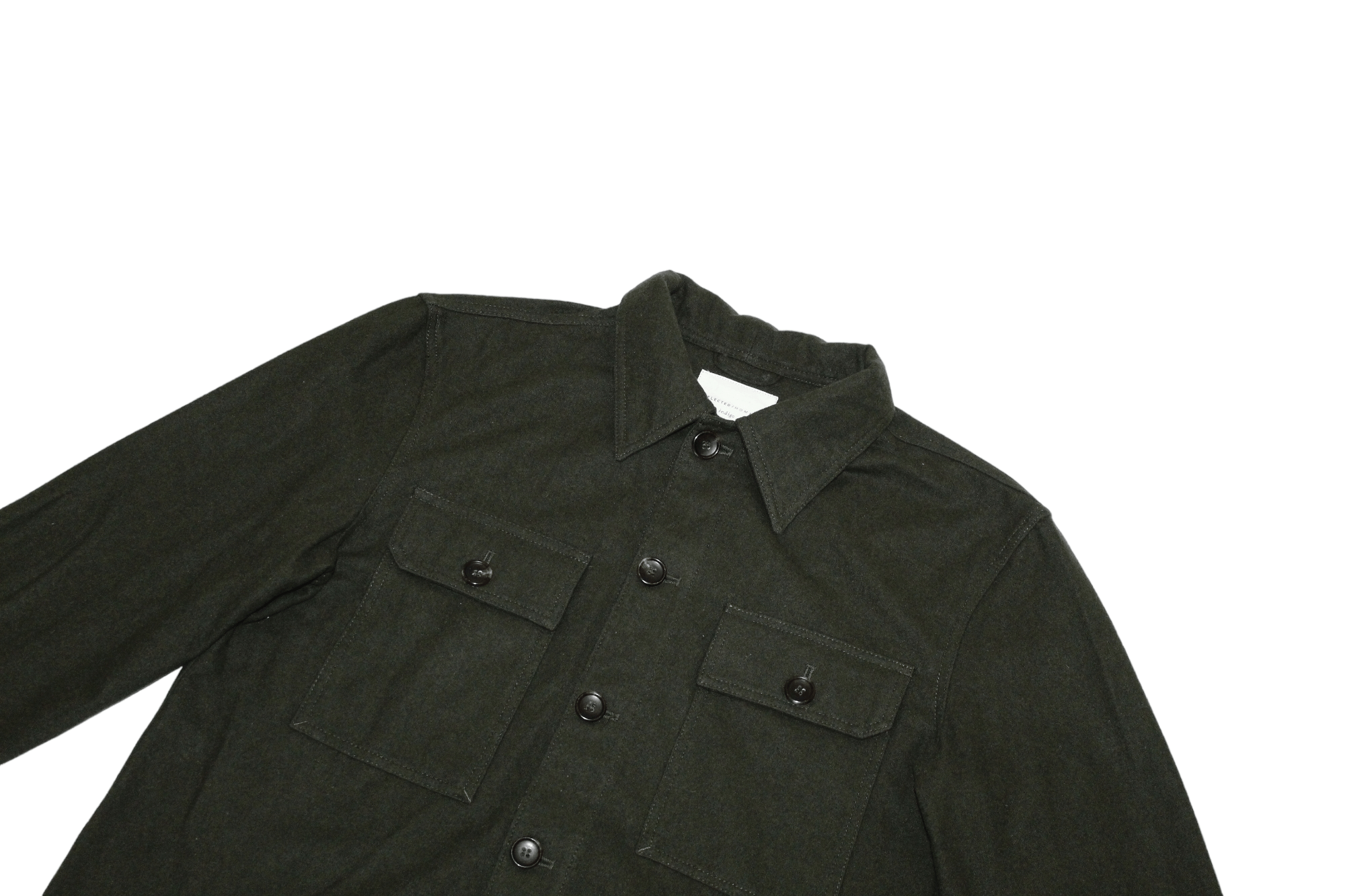 Selected Homme Selected/Home Indigo Archive Wool blend military over shirt Size US M / EU 48-50 / 2 - 4 Thumbnail