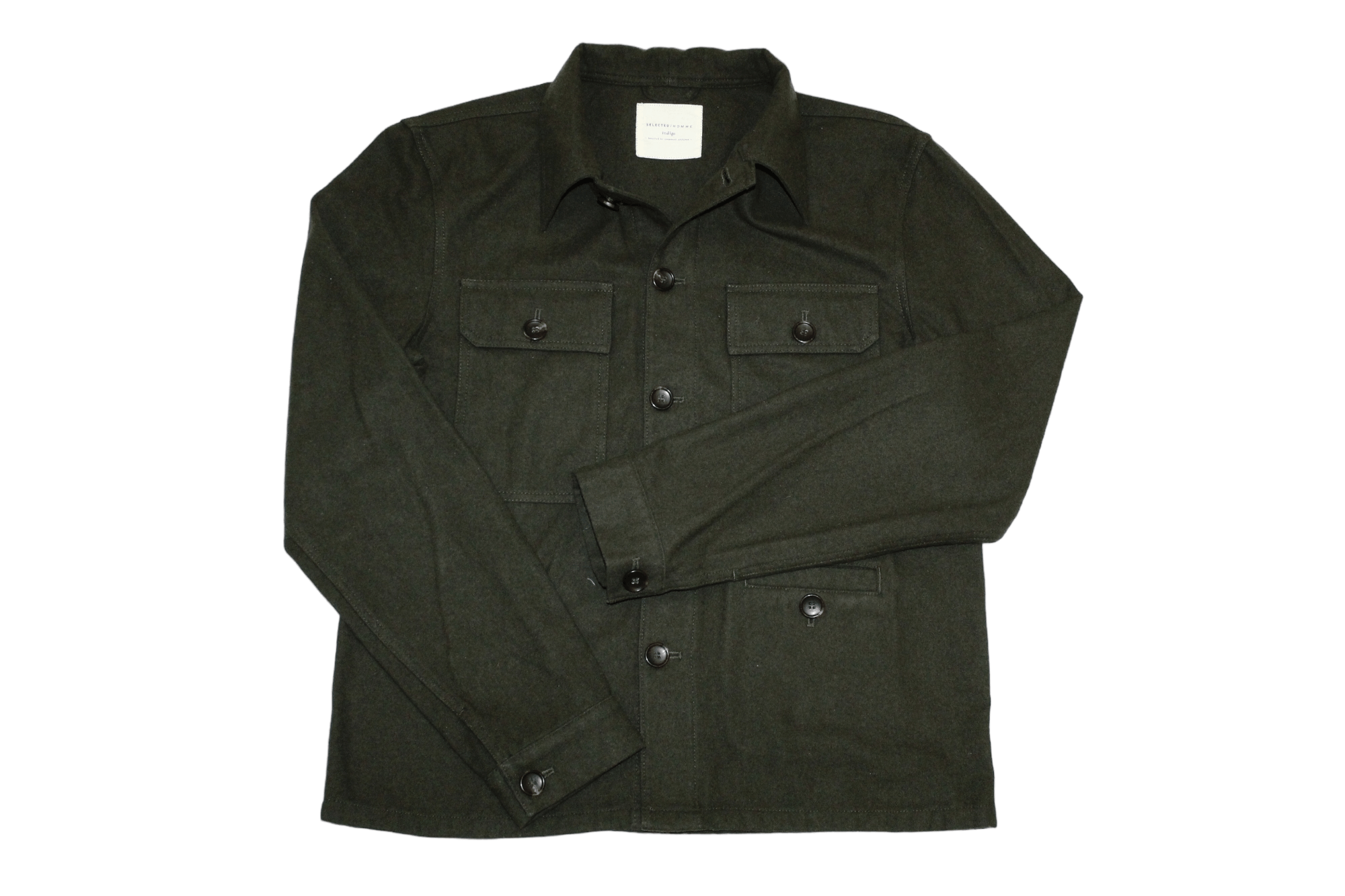 Selected Homme Selected/Home Indigo Archive Wool blend military over shirt Size US M / EU 48-50 / 2 - 1 Thumbnail