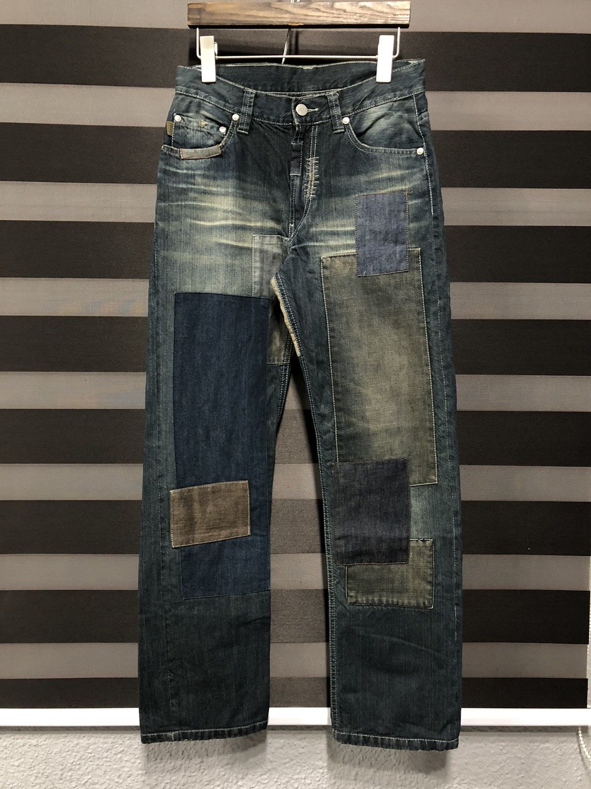 image of Kenzo Homme Patchwork Denim Jeans, Men's (Size 30)