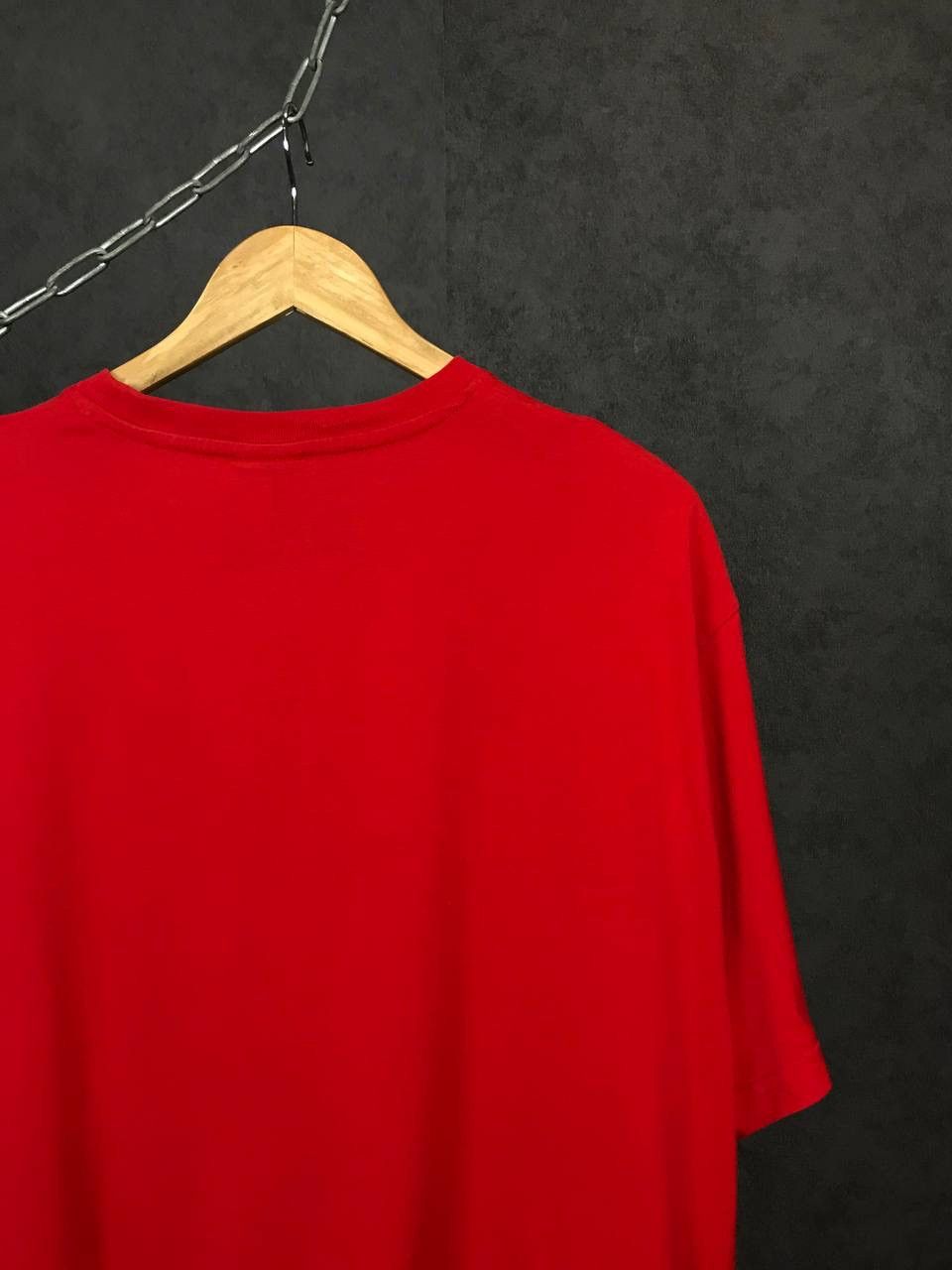 Nike × Vintage Nike swoosh streetwear vintage red center logo tee Size US XXL / EU 58 / 5 - 7 Thumbnail