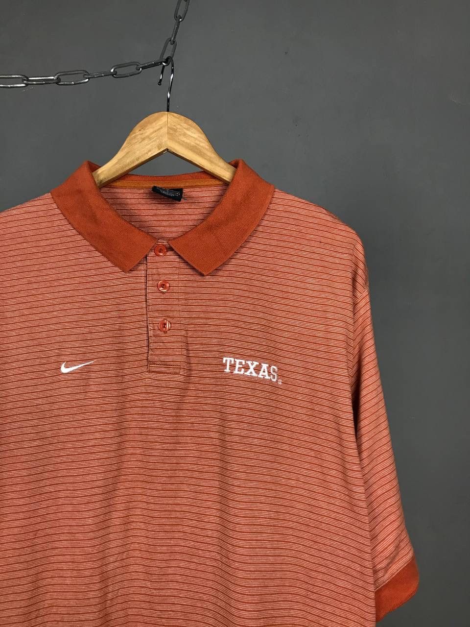 Vintage Nike swoosh streetwear vintage Texas orange polo tee Size US L / EU 52-54 / 3 - 2 Thumbnail
