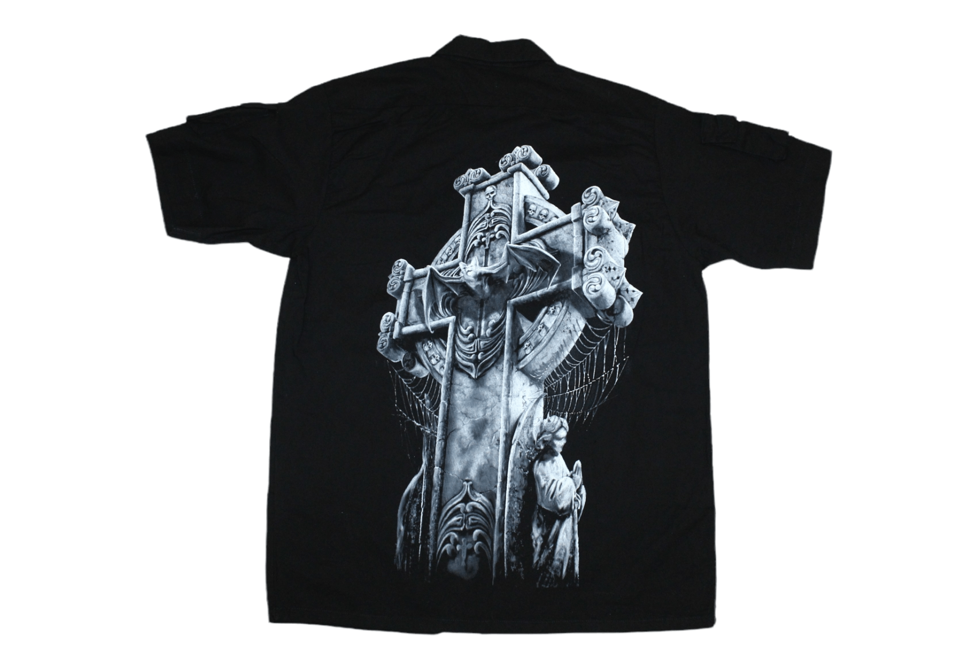 Beauty Beast 💥VTG💥 90s Spiral Gothic Artwork Graphic SS Shirt Size US L / EU 52-54 / 3 - 1 Thumbnail